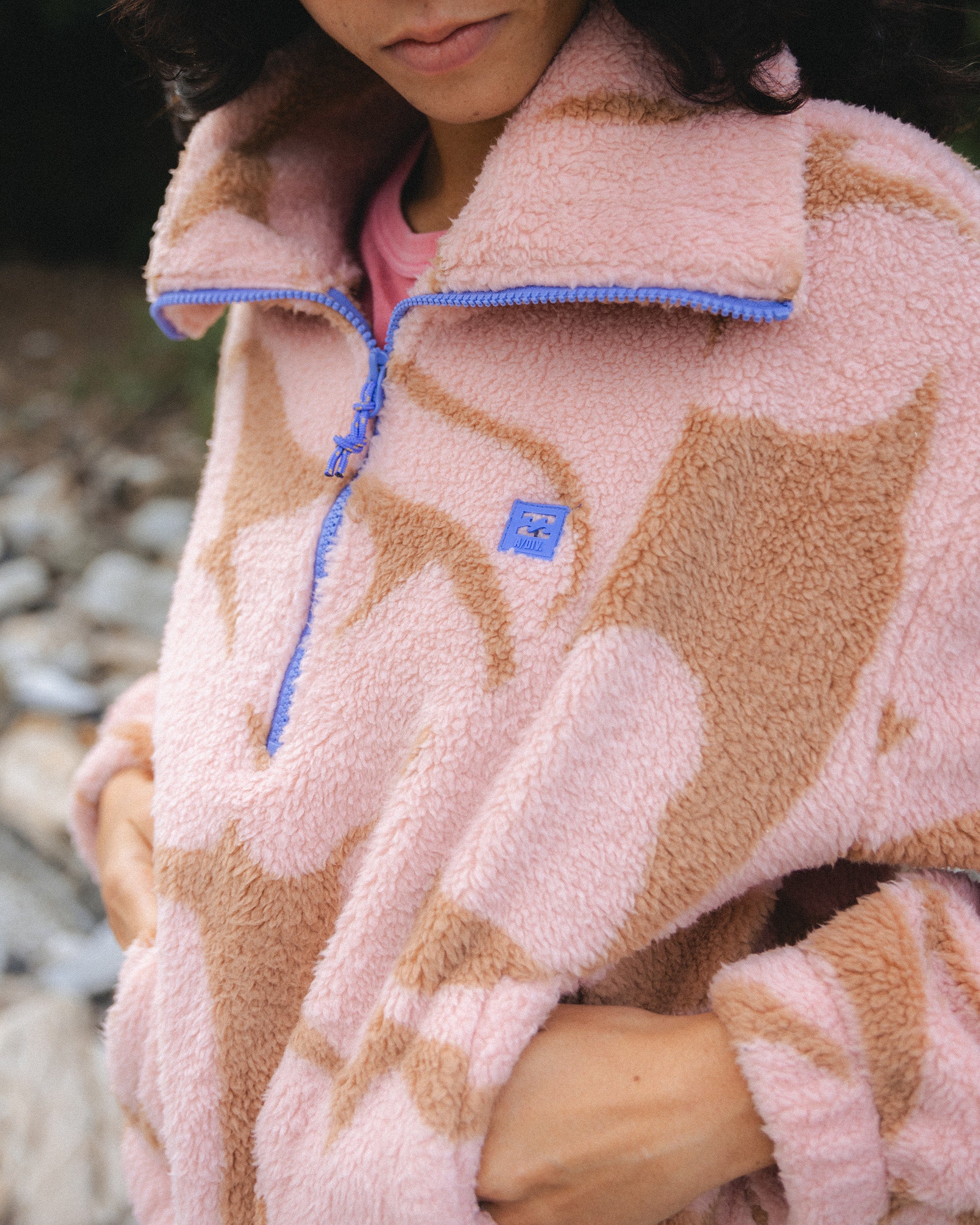 Barra Half Zip Sweatshirt - Rose Brown