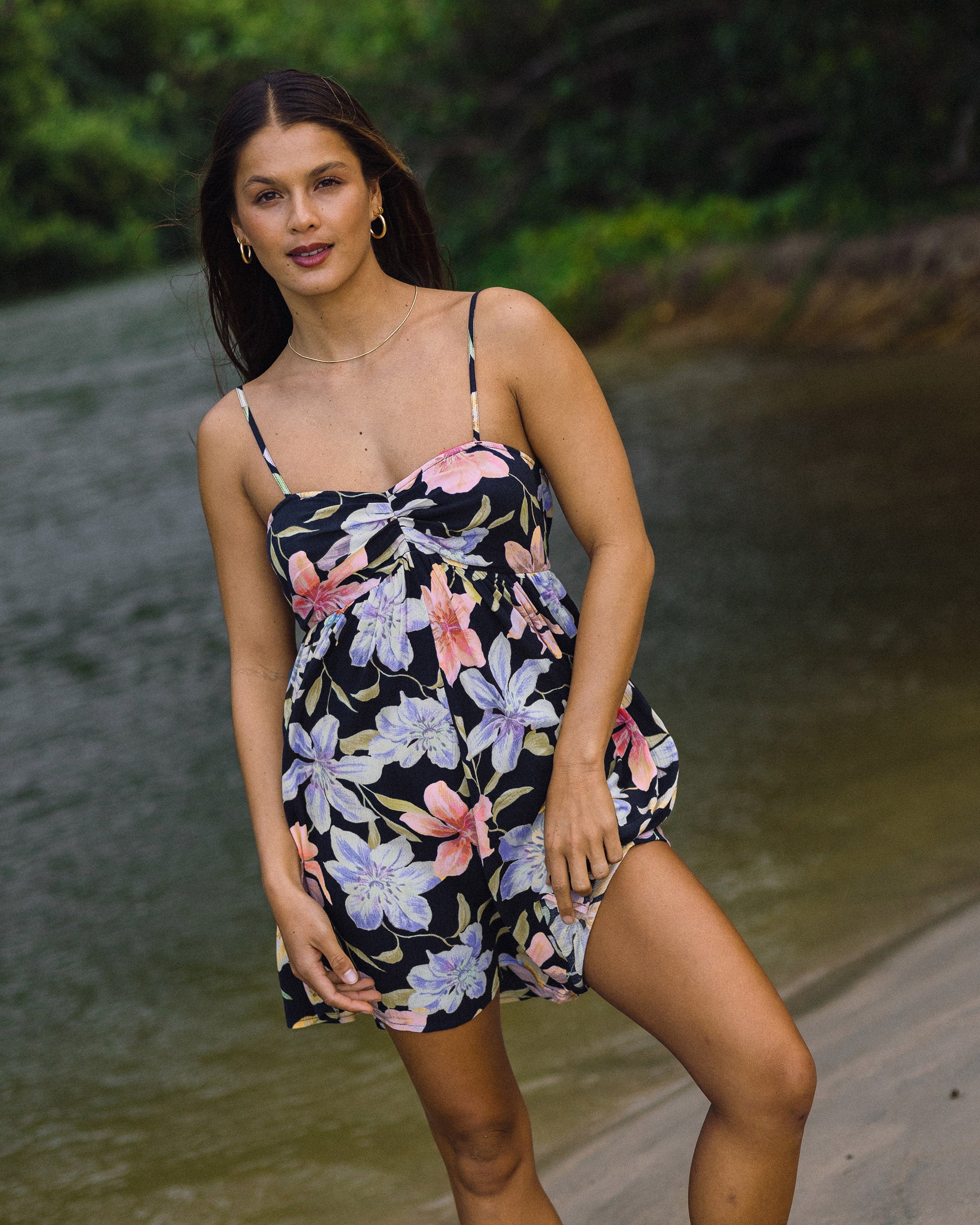 Star Glow Romper - Black Multi