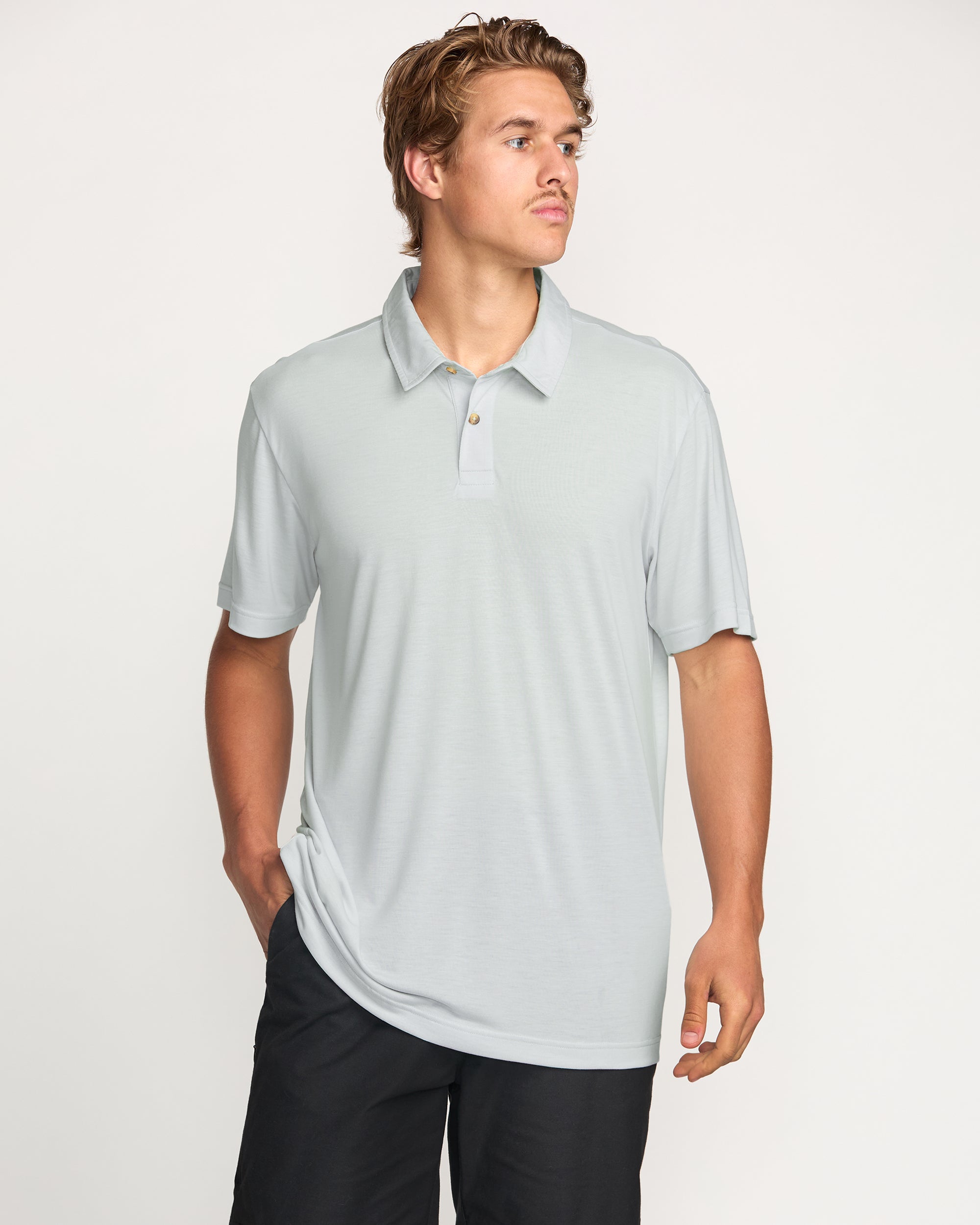 Eclipse Short Sleeve Polo Shirt - Ash Blue