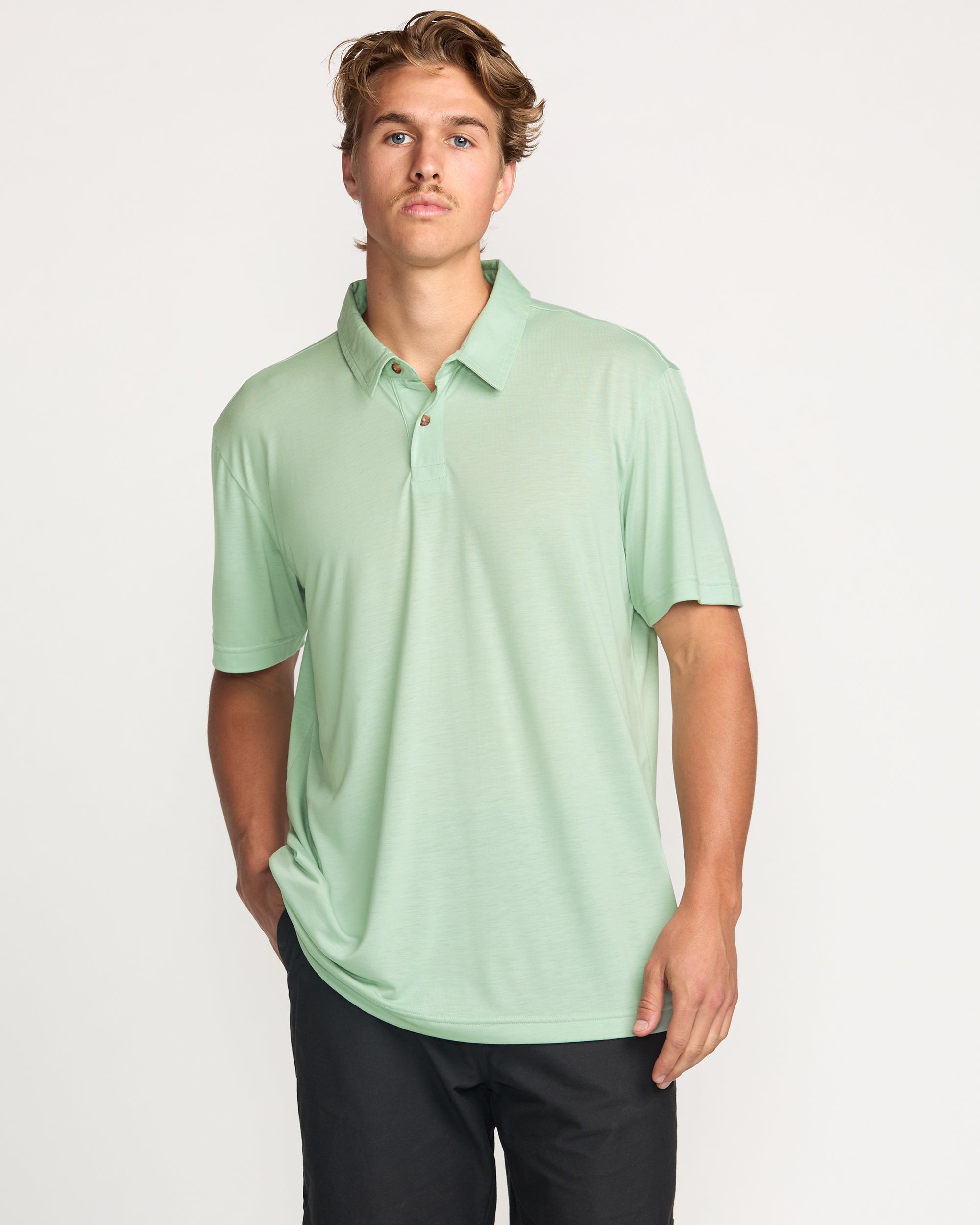 Eclipse Short Sleeve Polo Shirt - Seafoam