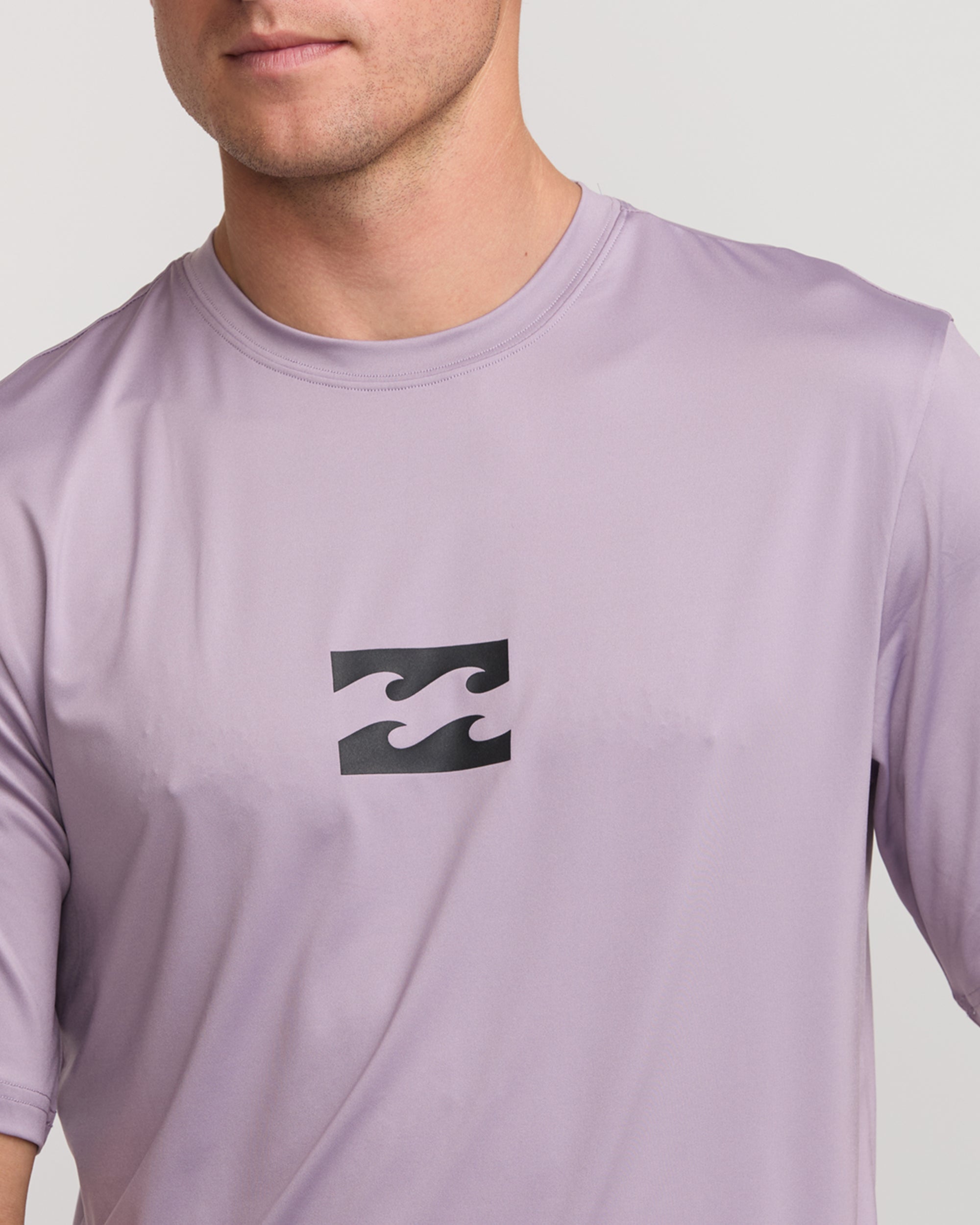 All Day Wave Short Sleeve Rashguard - Light Purple - Image 4