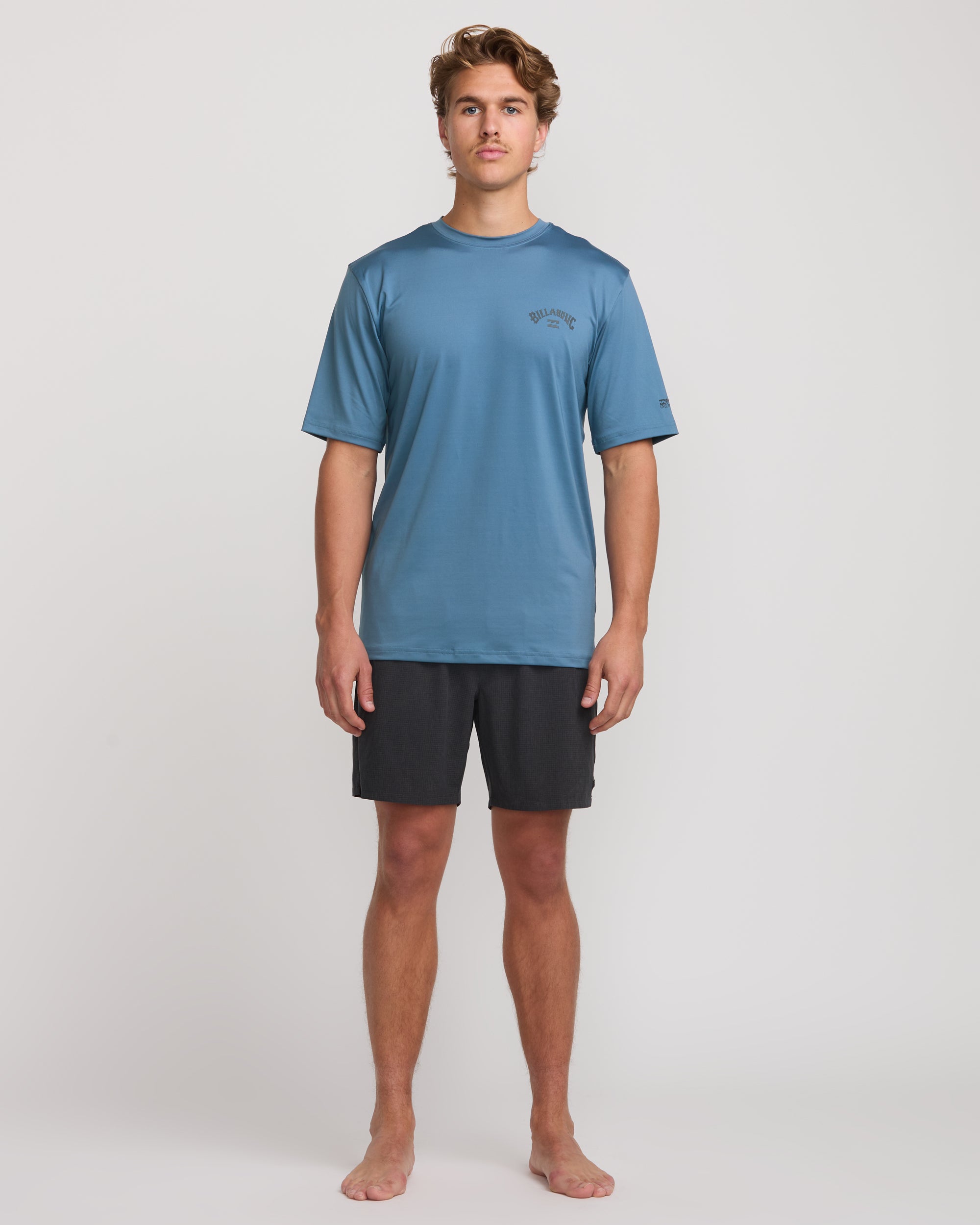 Arch Loose Fit Short Sleeve Surf Tee - Bay Blue - Image 5