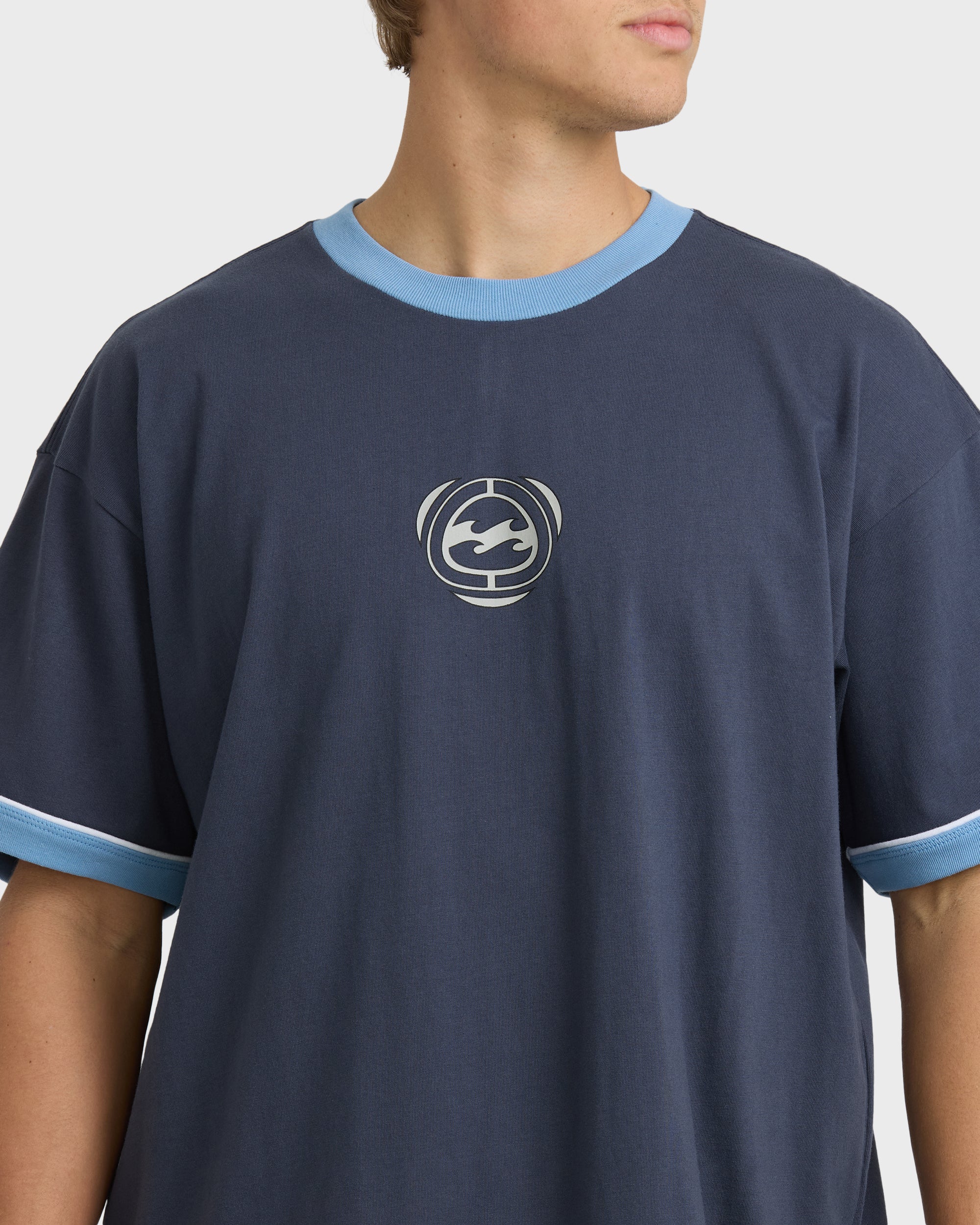 Spec Ringer Short Sleeve T-Shirt - Vintage Navy - Image 5