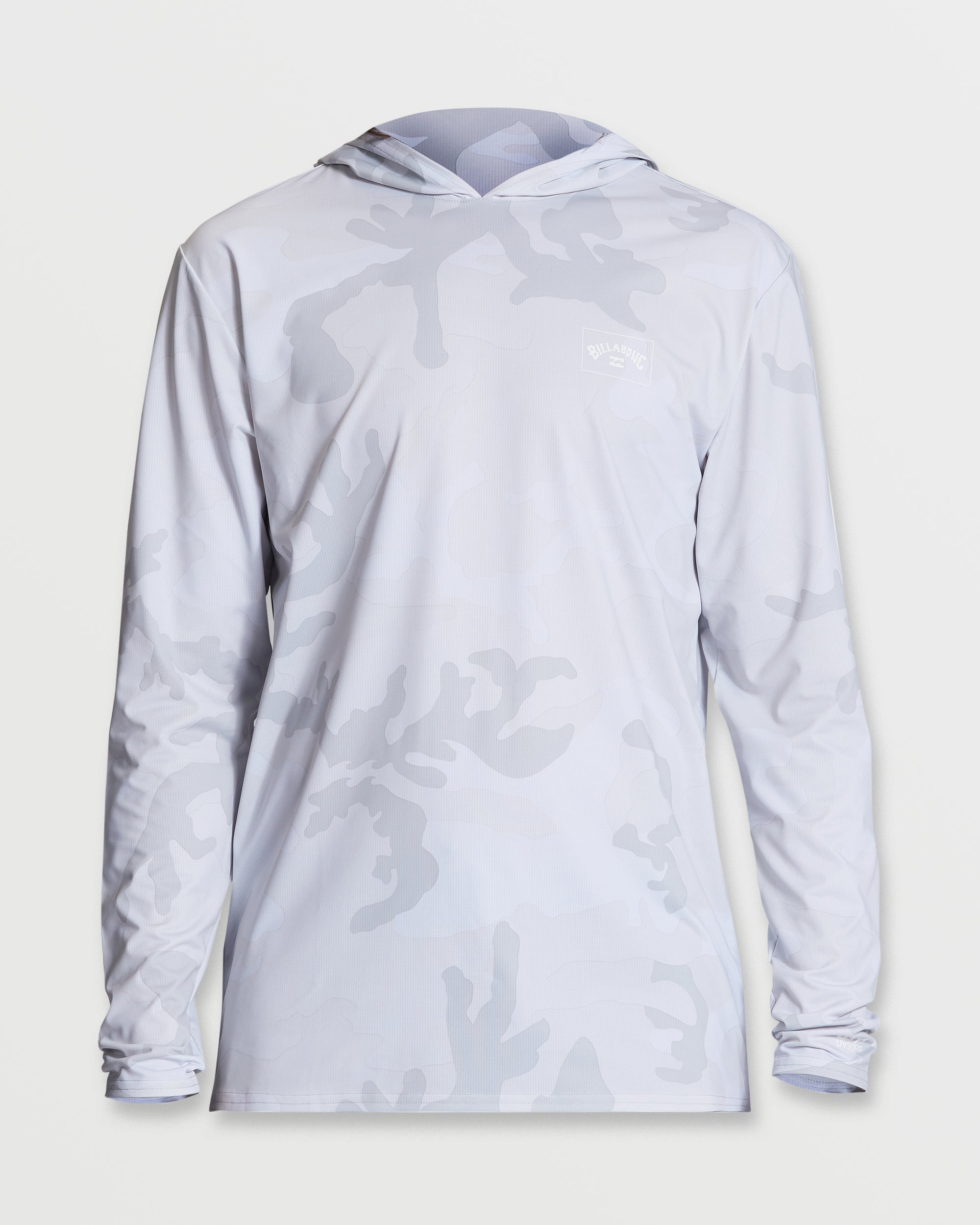 Arch Mesh Long Sleeve Hooded Surf Tee - White Camo