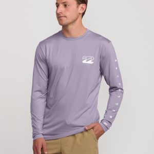 Unity Loose Fit Long Sleeve Surf Tee - Light Purple