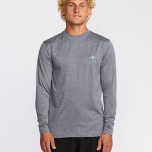 Diamond Vision Loose Fit Long Sleeve Surf T-Shirt - Grey Htr