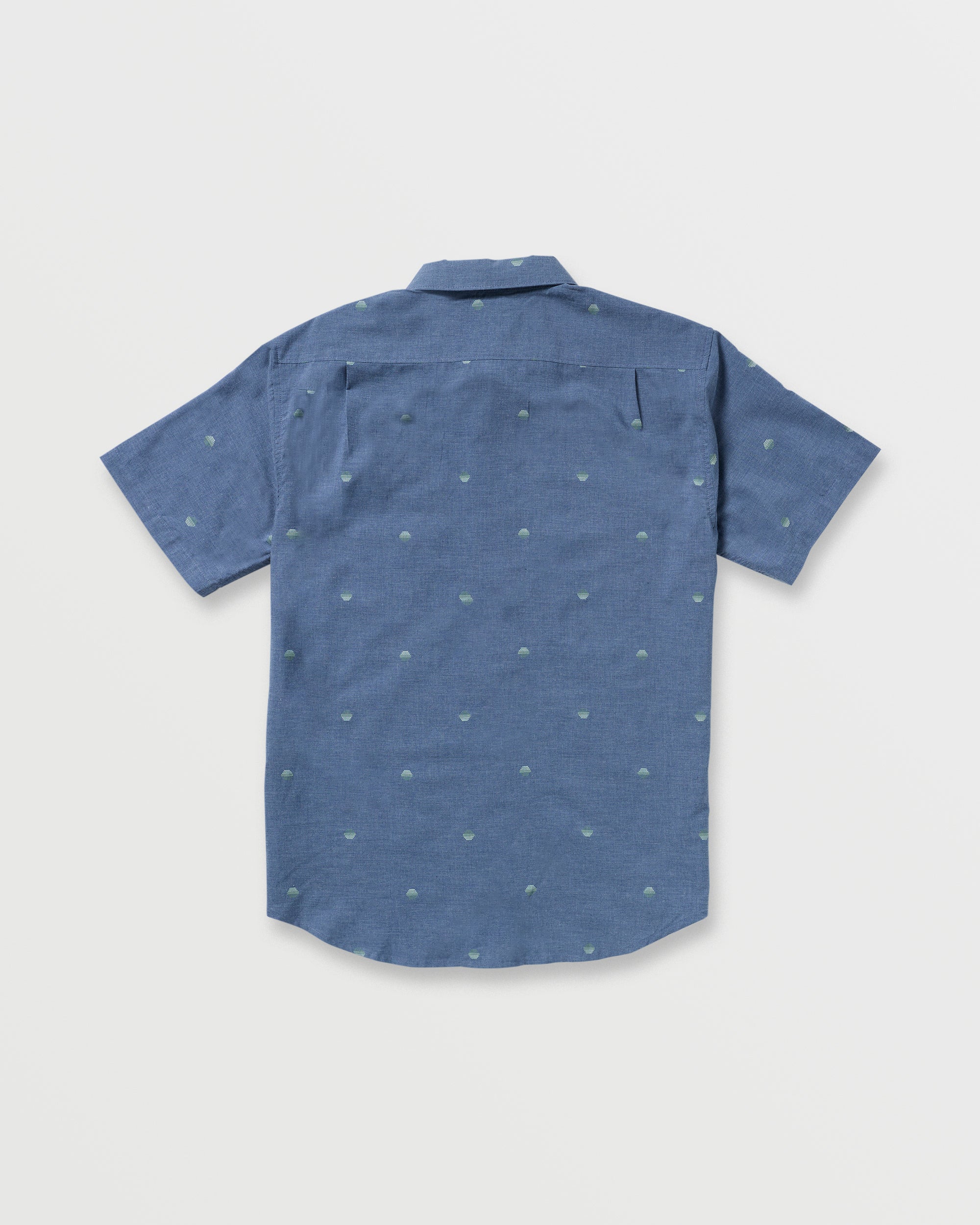 All Day Jacquard Short Sleeve Shirt - Deep Blue - Image 4