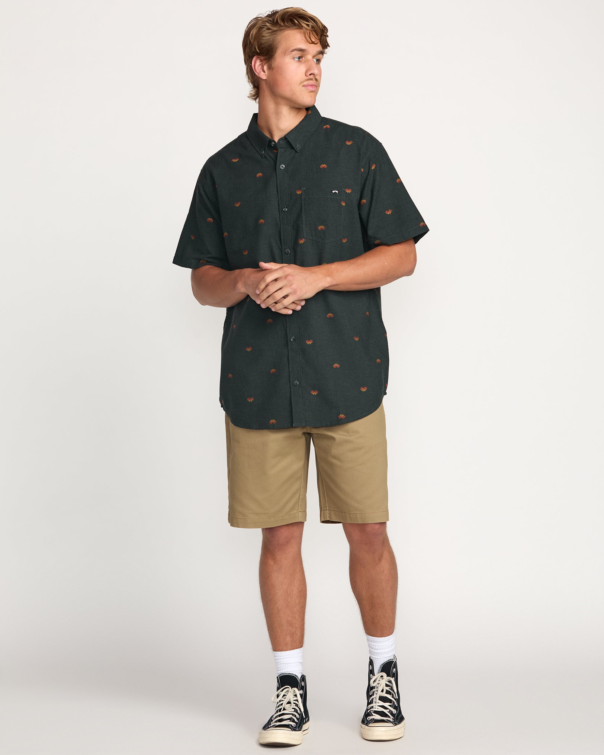 All Day Jacquard Short Sleeve Shirt - Stealth - Image 5