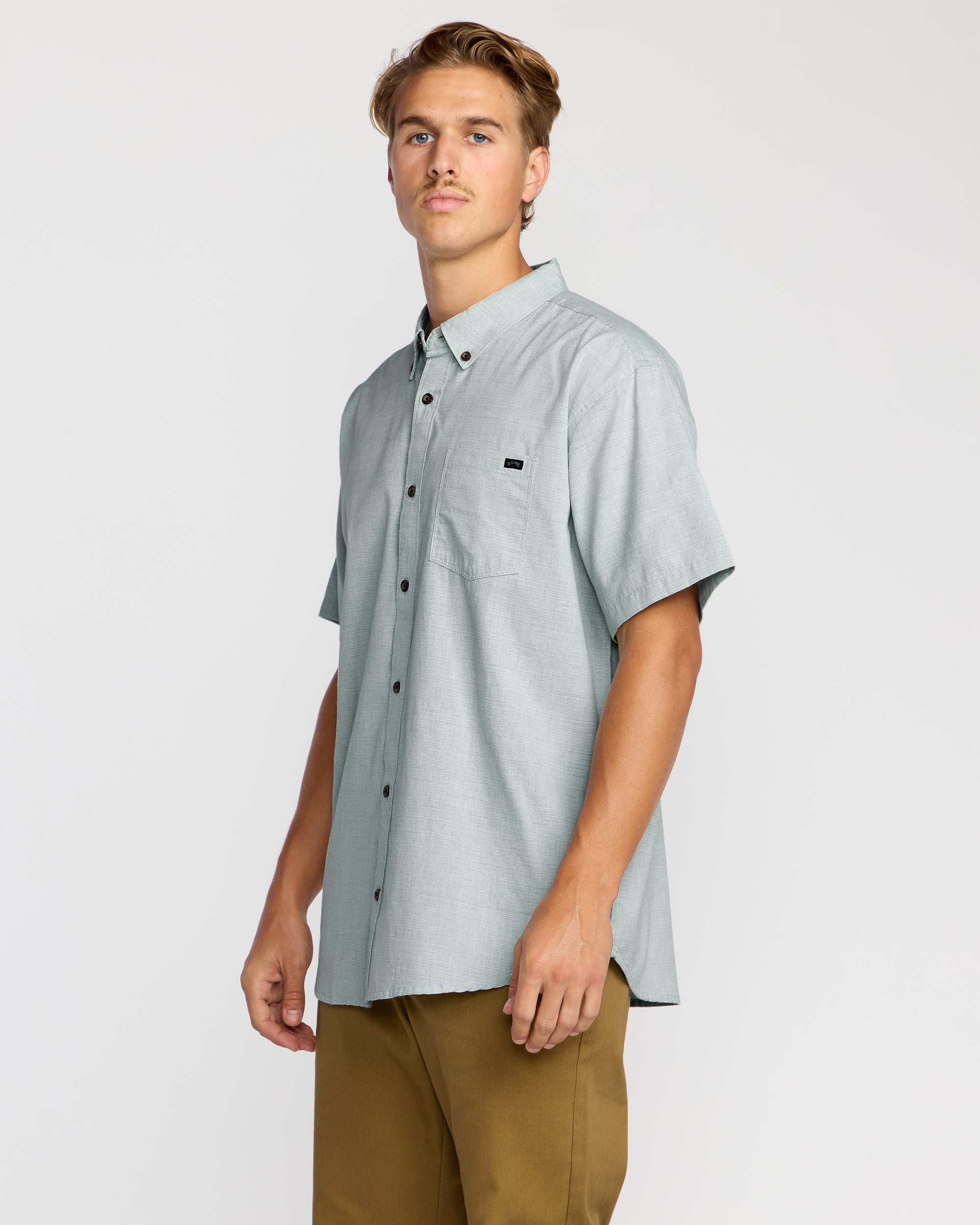 All Day Short Sleeve Shirt - Sage Green - Image 3