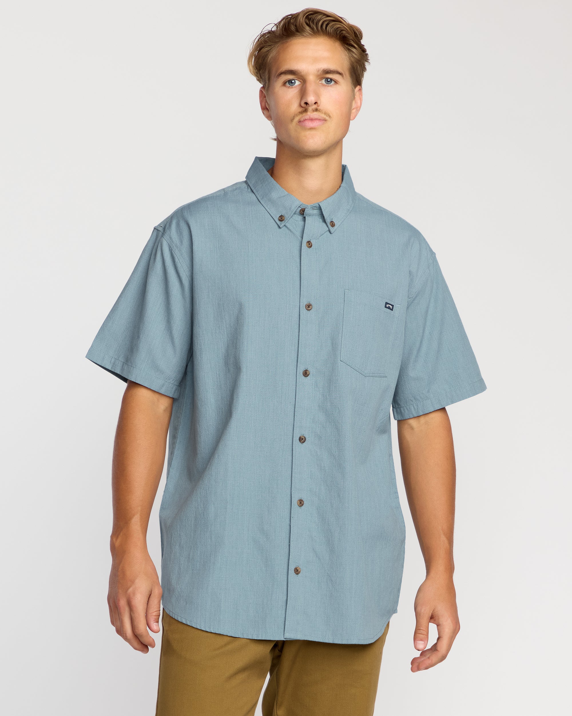All Day Short Sleeve Shirt - Steel Blue