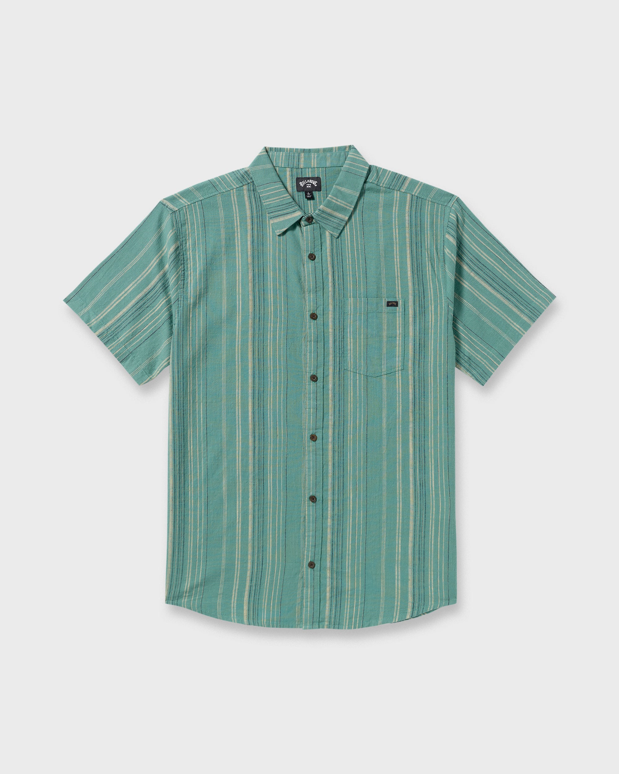 All Day Stripe Short Sleeve Shirt - Sage Green - Image 6