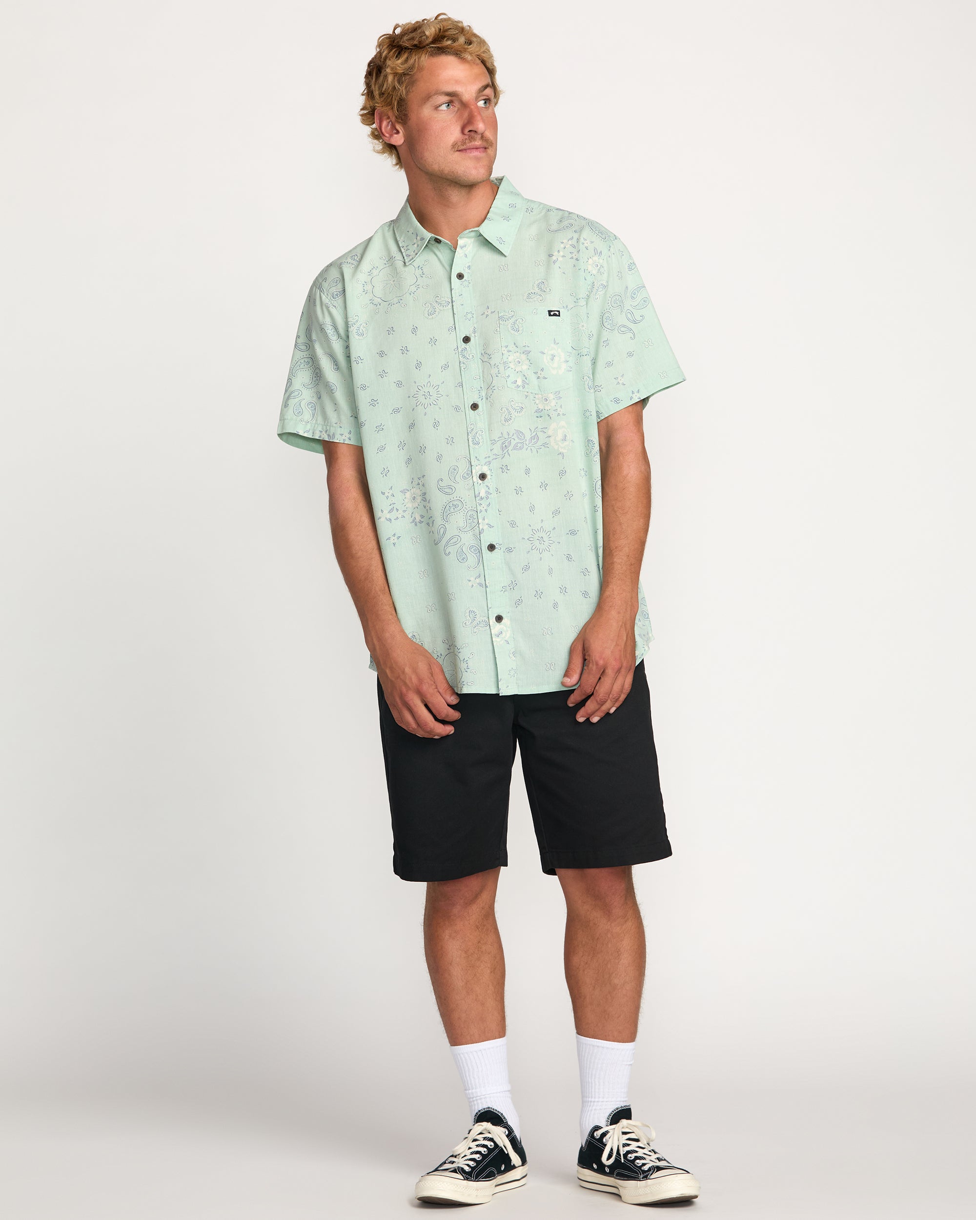 Sundays Short Sleeve Shirt - Mist Green - Image 5