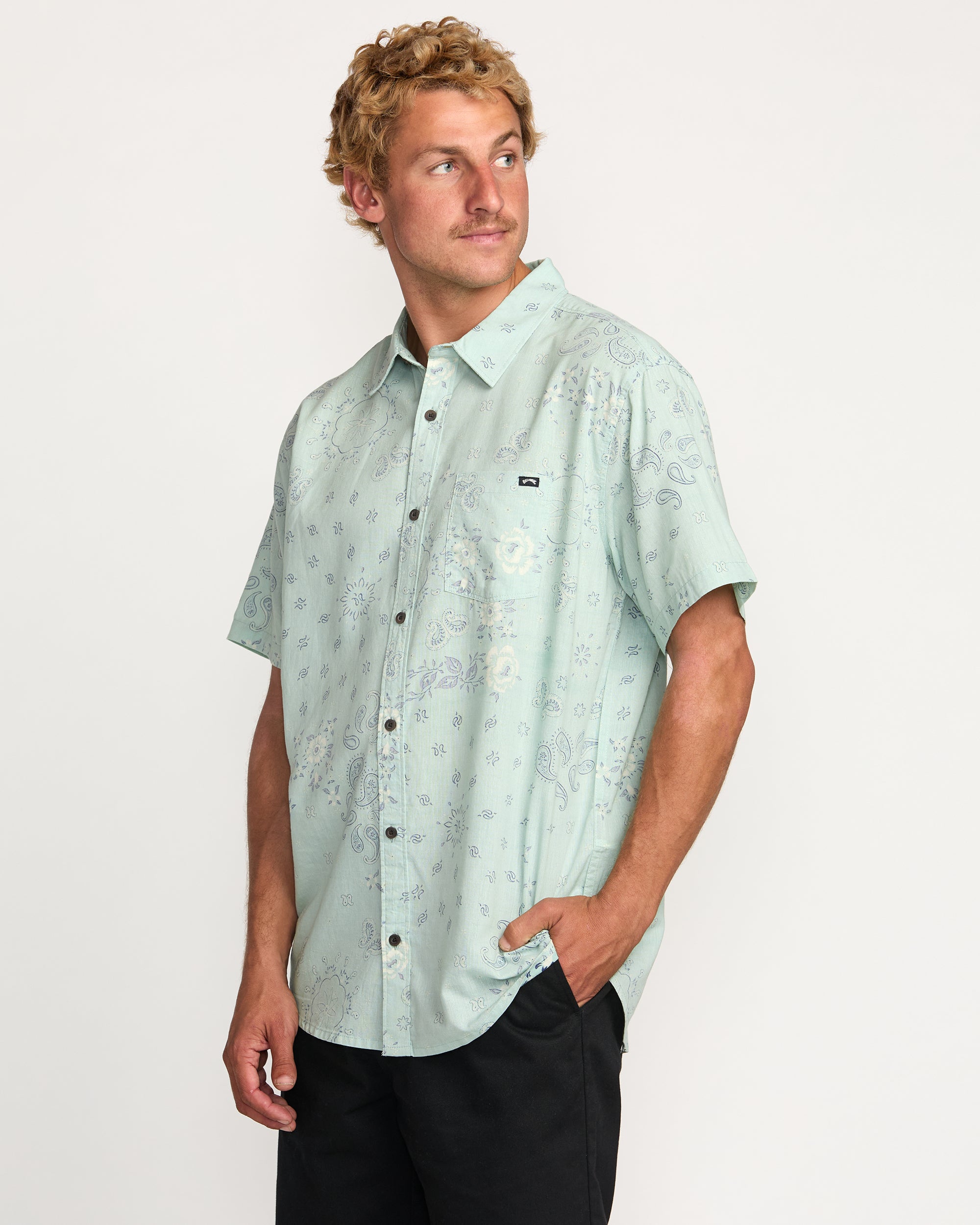 Sundays Short Sleeve Shirt - Mist Green - Image 6