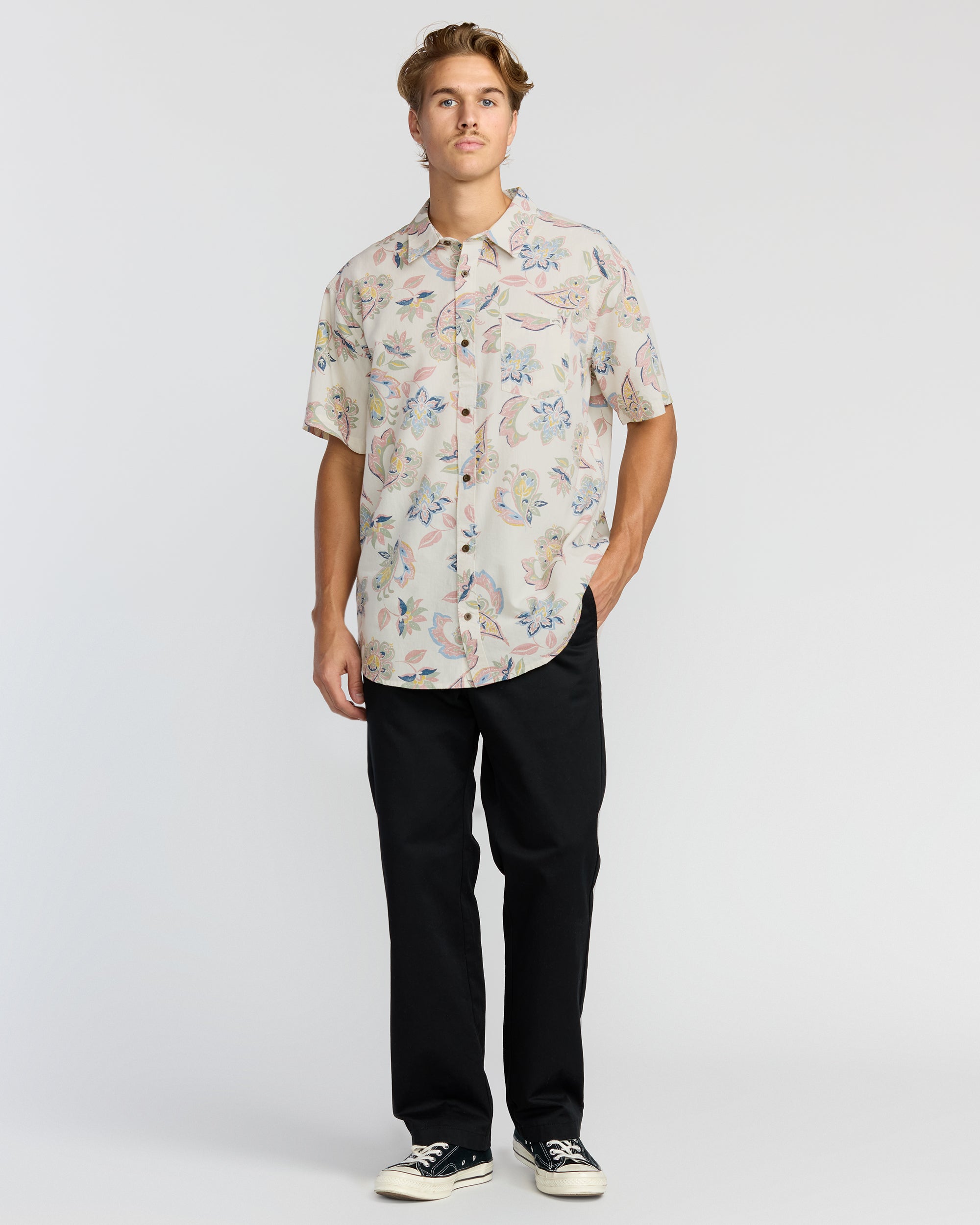 Sundays Short Sleeve Shirt - Sand - Image 4