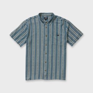 Sundays Jacquard Short Sleeve Shirt - Real Teal