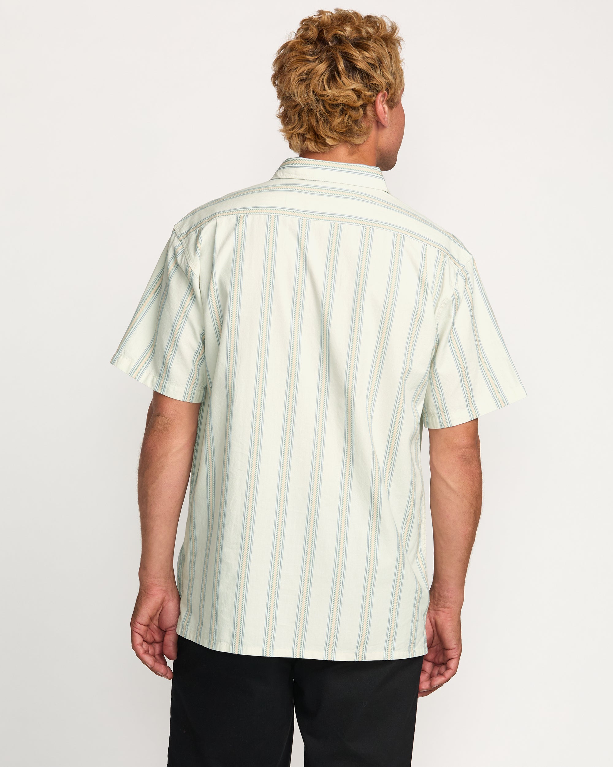 Sundays Jacquard Short Sleeve Shirt - Silver - Image 2