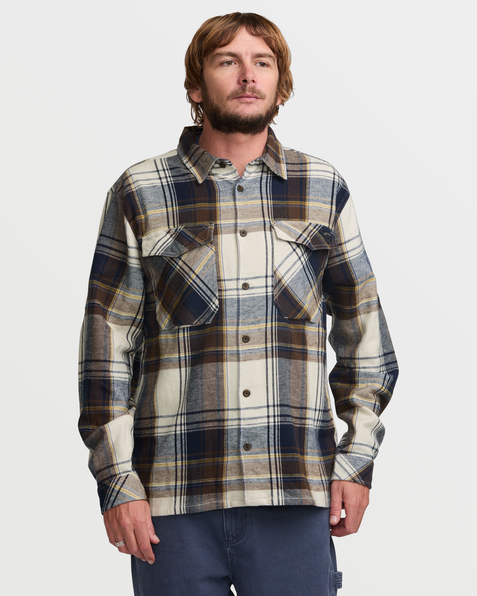 Bad Dog Flannel Shirt - Silver