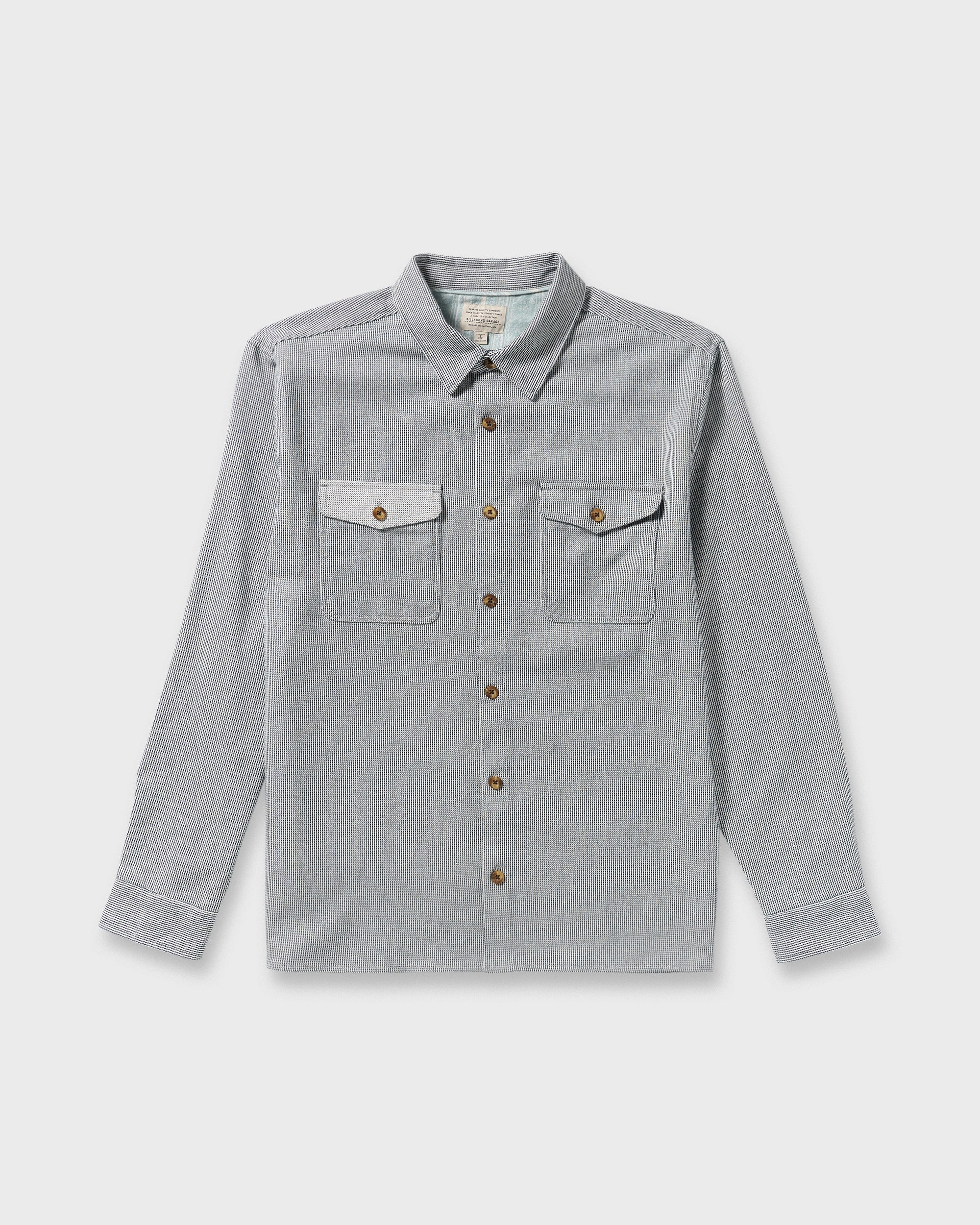 Austin Garage Long Sleeve Shirt - Stone Blue