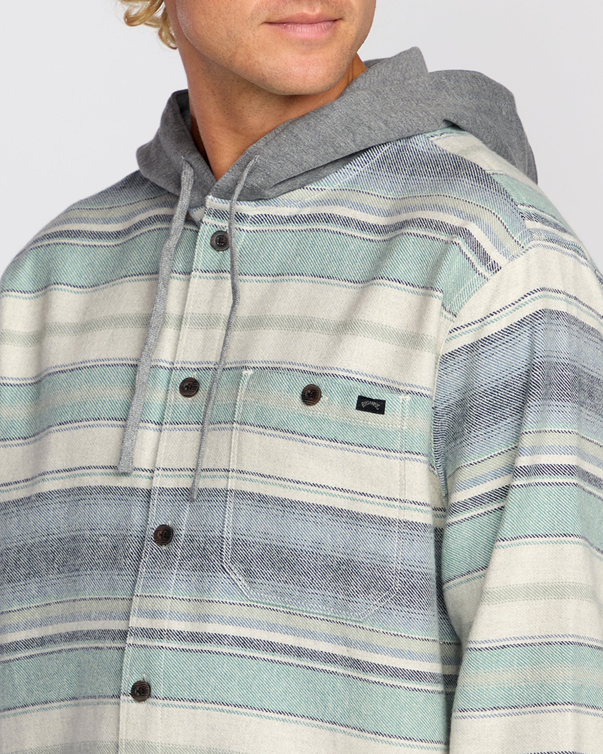 Baja Long Sleeve Flannel Shirt - Oatmeal - Image 4