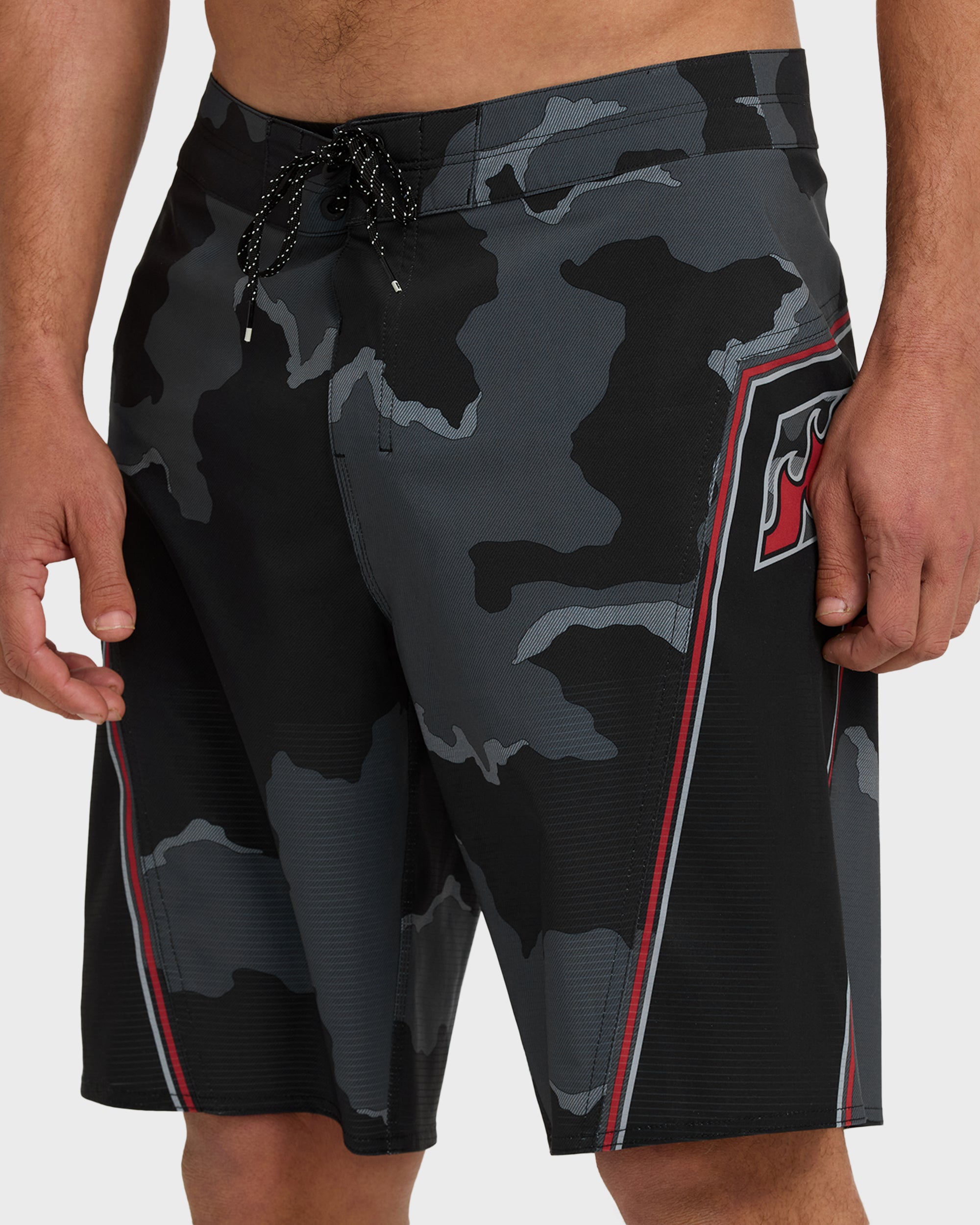 Straddie Airlite 20 Boardshorts - Black Camo - Image 5