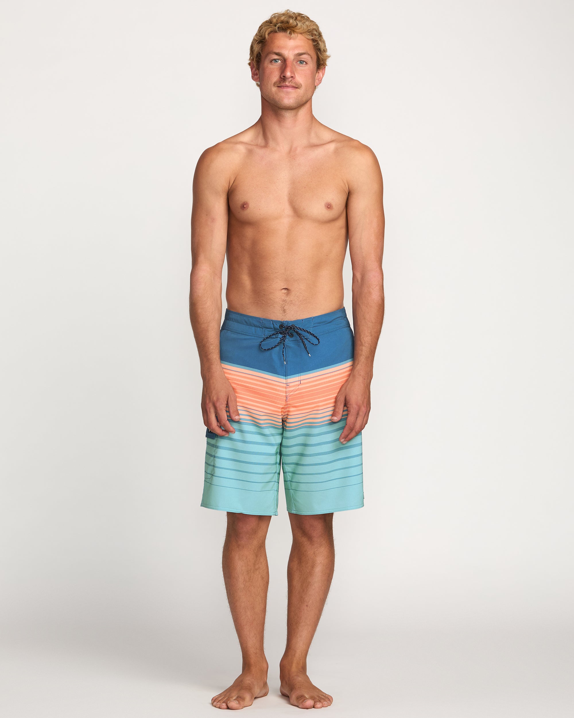 All Day Stripe Pro Performance 20 Boardshorts - Deep Blue - Image 6