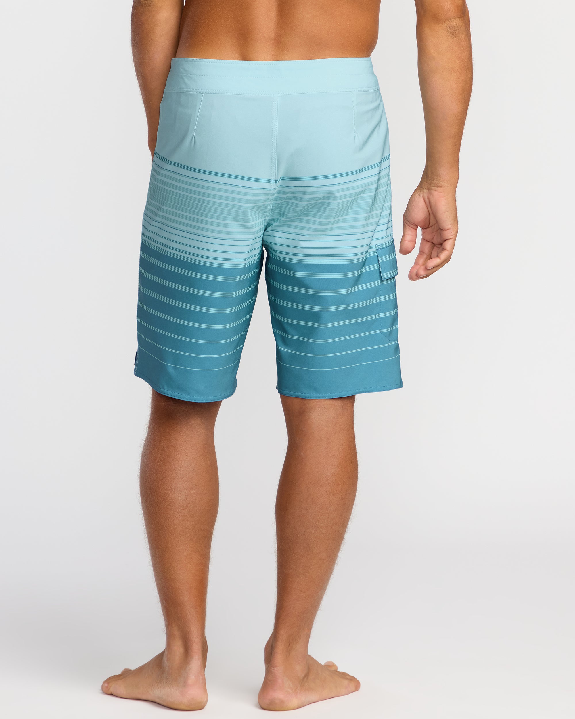 All Day Stripe Pro Performance 20 Boardshorts - Dusty Blue - Image 2