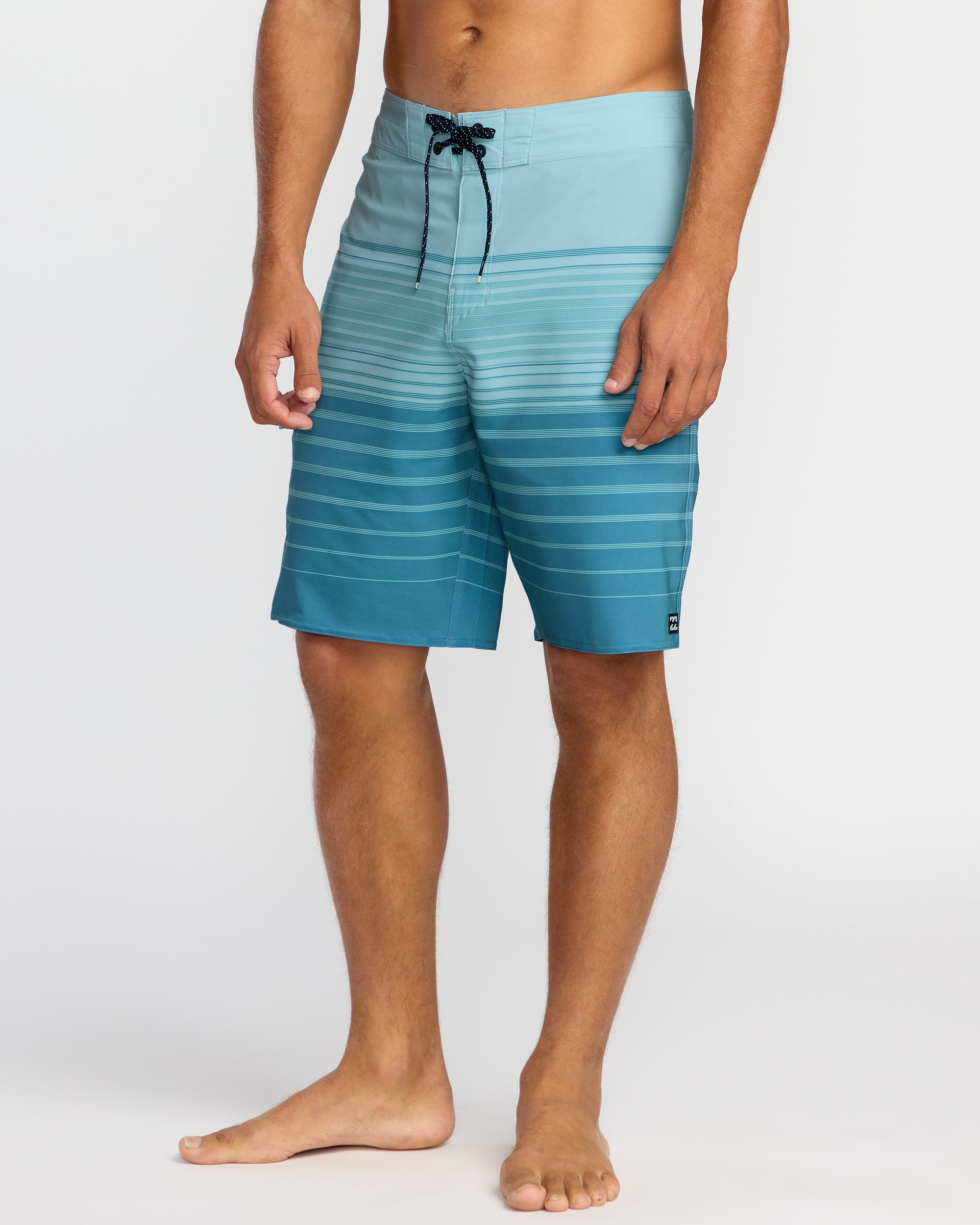 All Day Stripe Pro Performance 20 Boardshorts - Dusty Blue - Image 4