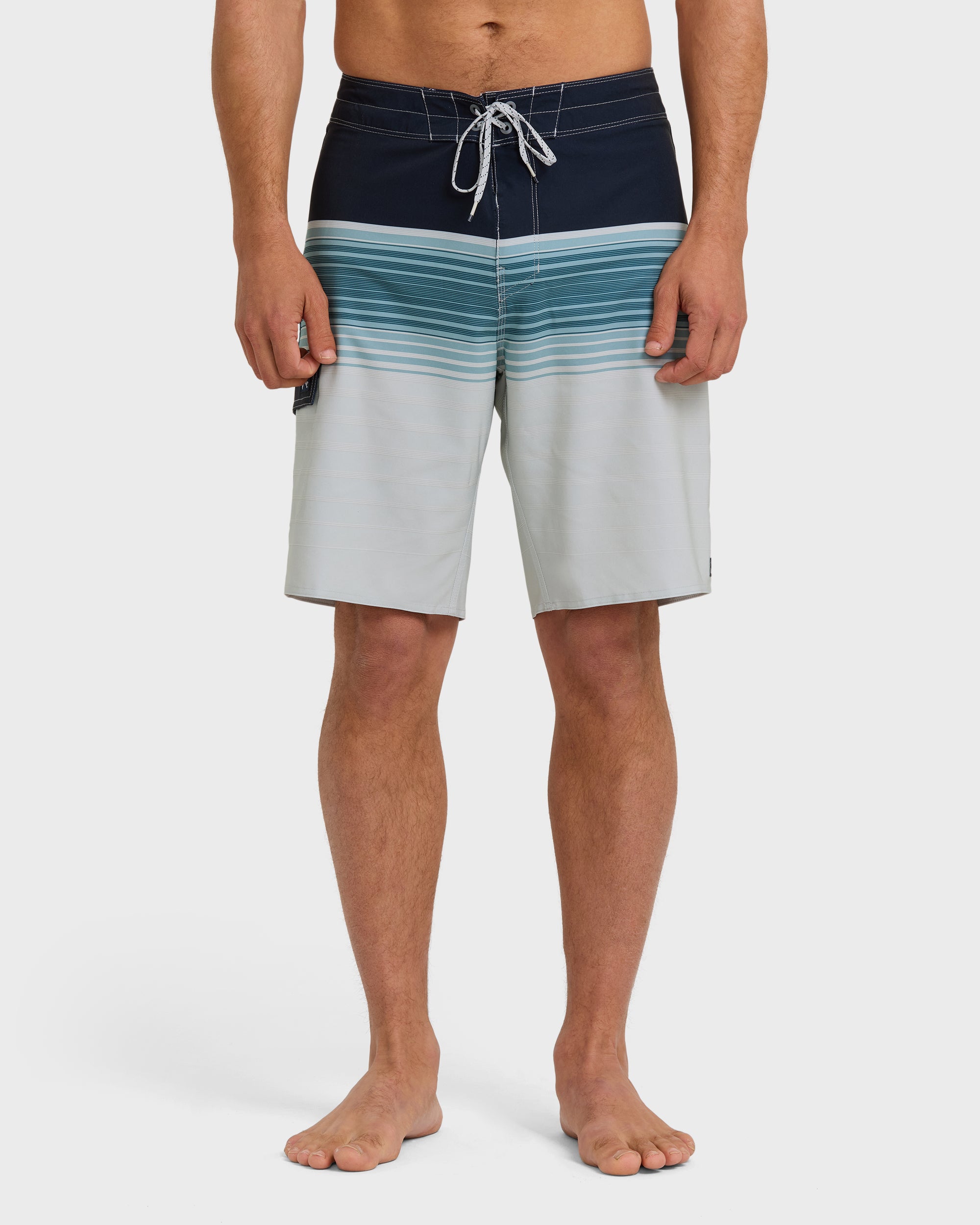 All Day Stripe Pro Performance 20 Boardshorts - Washed Blue