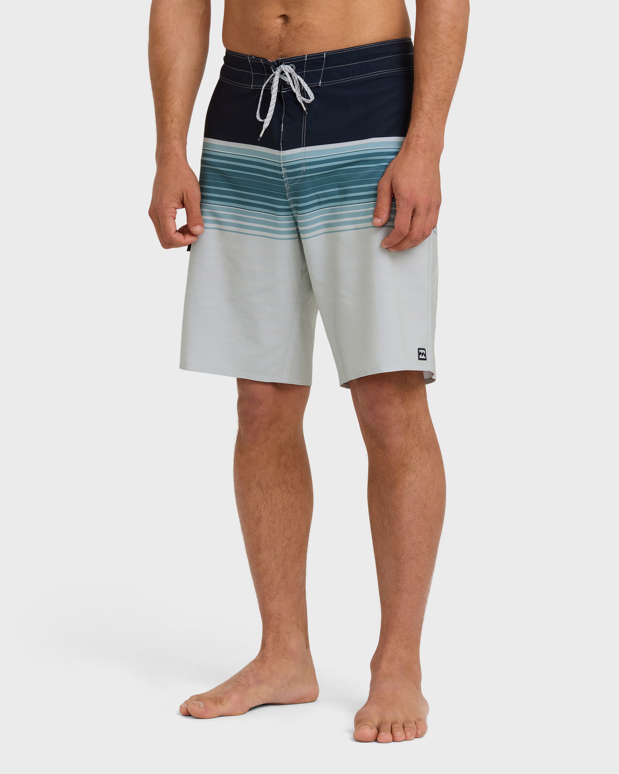 All Day Stripe Pro Performance 20 Boardshorts - Washed Blue - Image 3