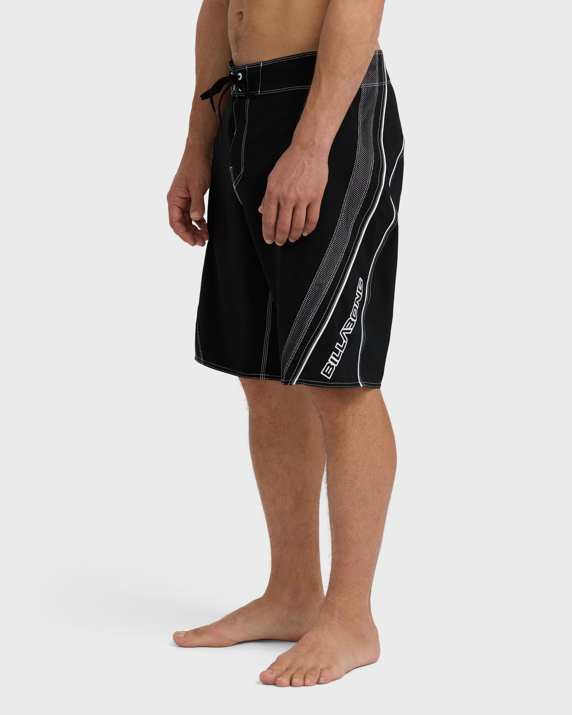 Fluid 2K Pro Performance 21 Boardshorts - Black White - Image 3