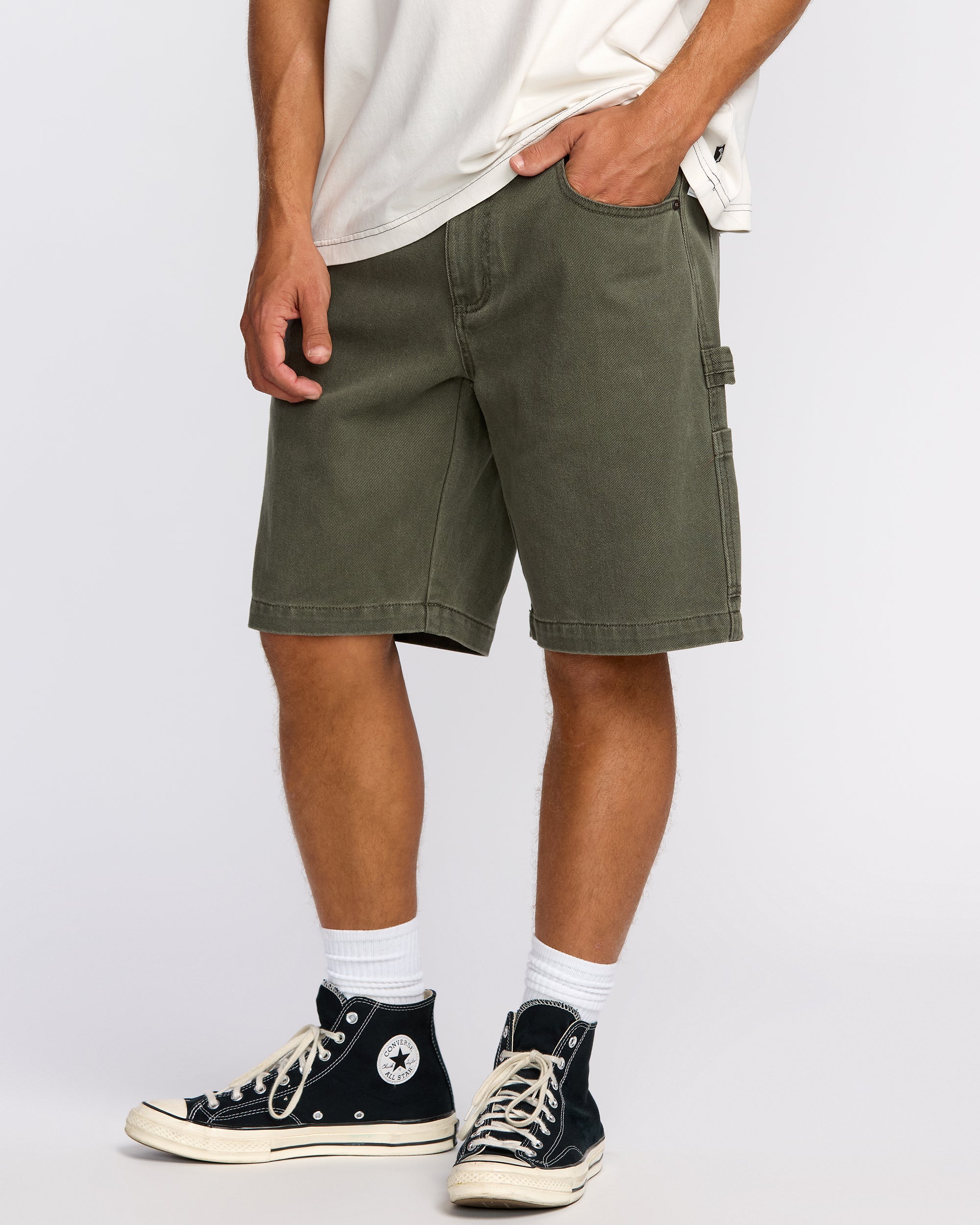 Bad Dog 21 Workwear Shorts - Dark Military - Image 3