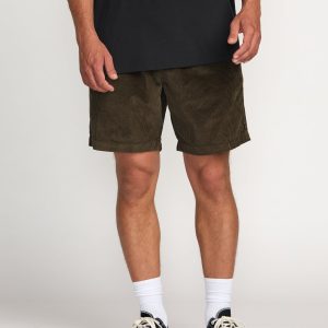 Larry Laybacks 19 Cord Shorts - Brown