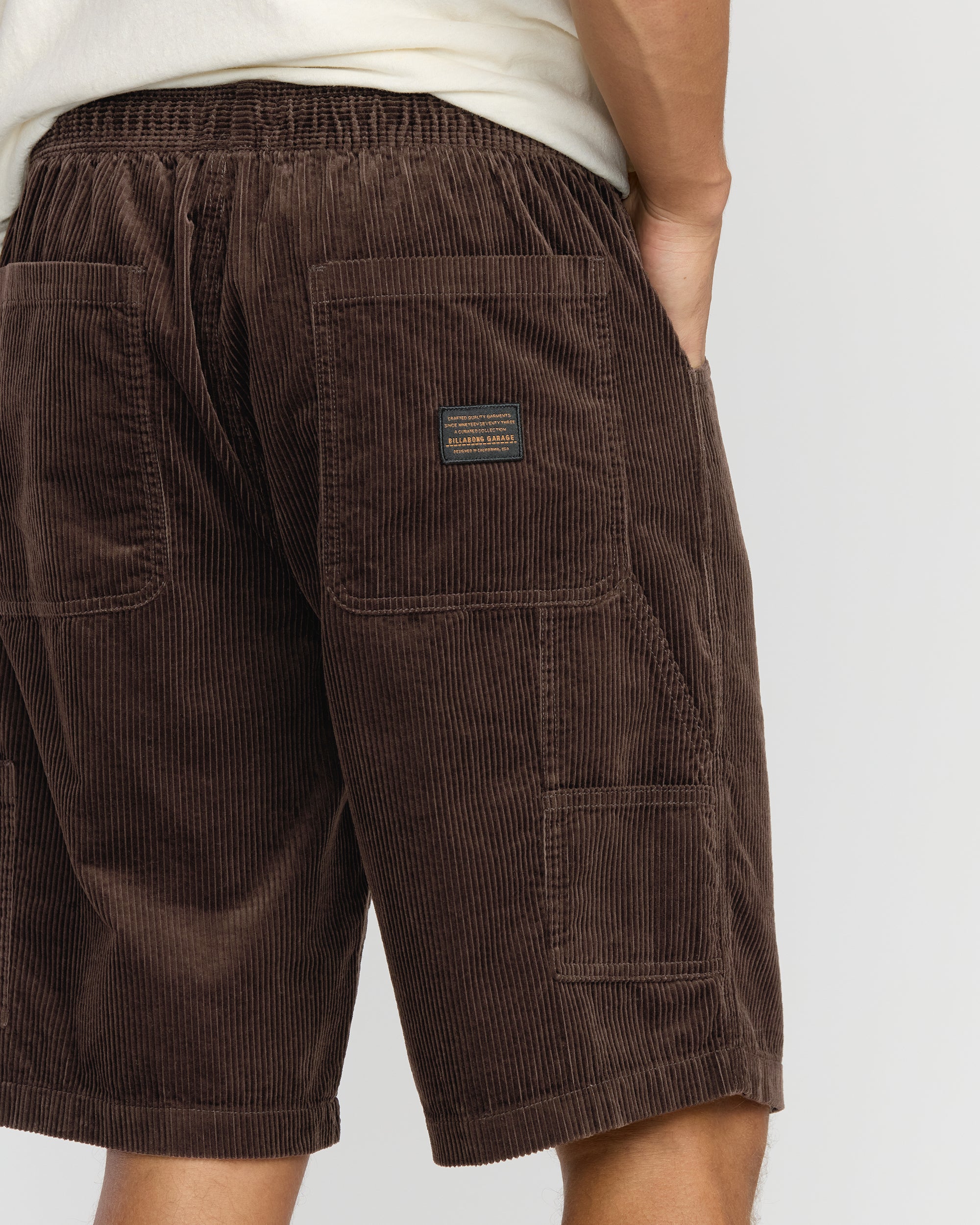 Larry Cord Garage Shorts - Chocolate - Image 6