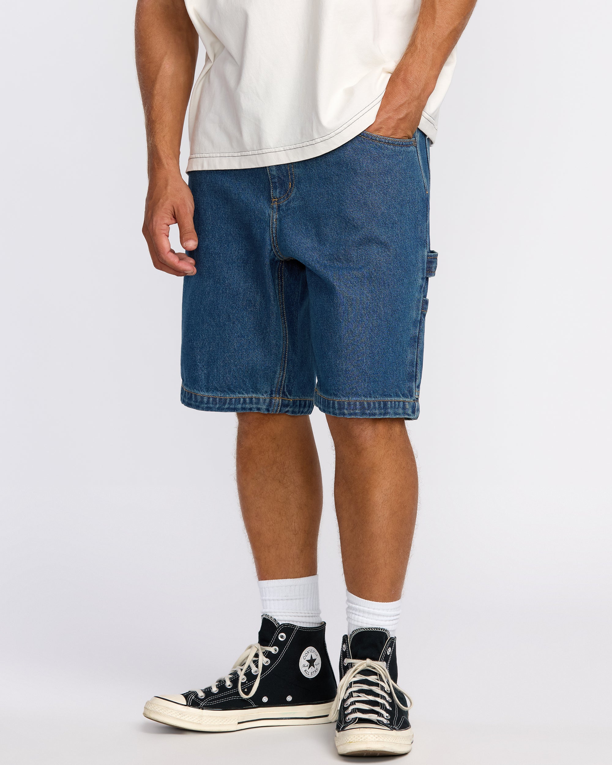 Bad Dog Workwear Shorts - Ocean Wash - Image 4