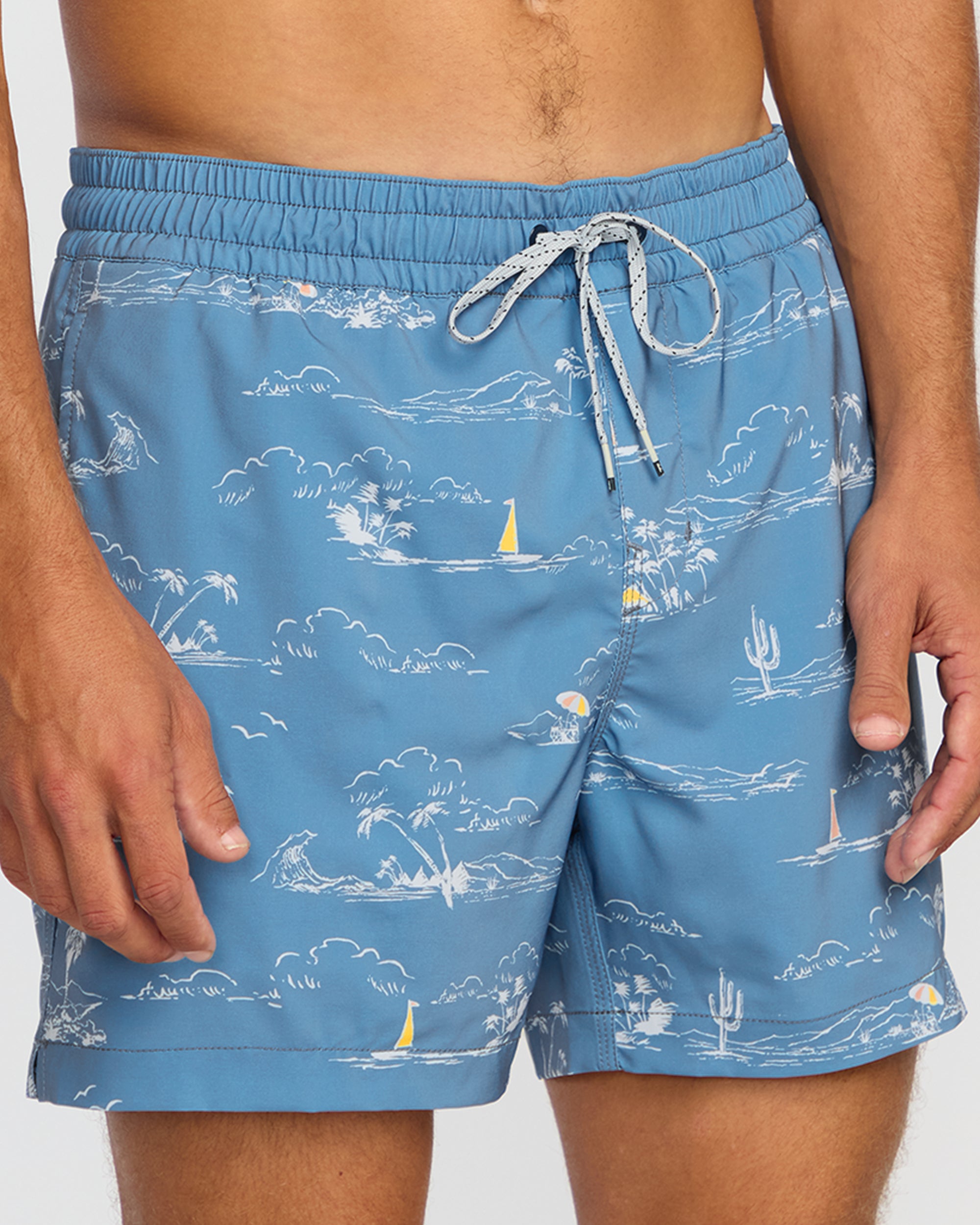 Lineup Laybacks 16 Trunks - Steel Blue - Image 7