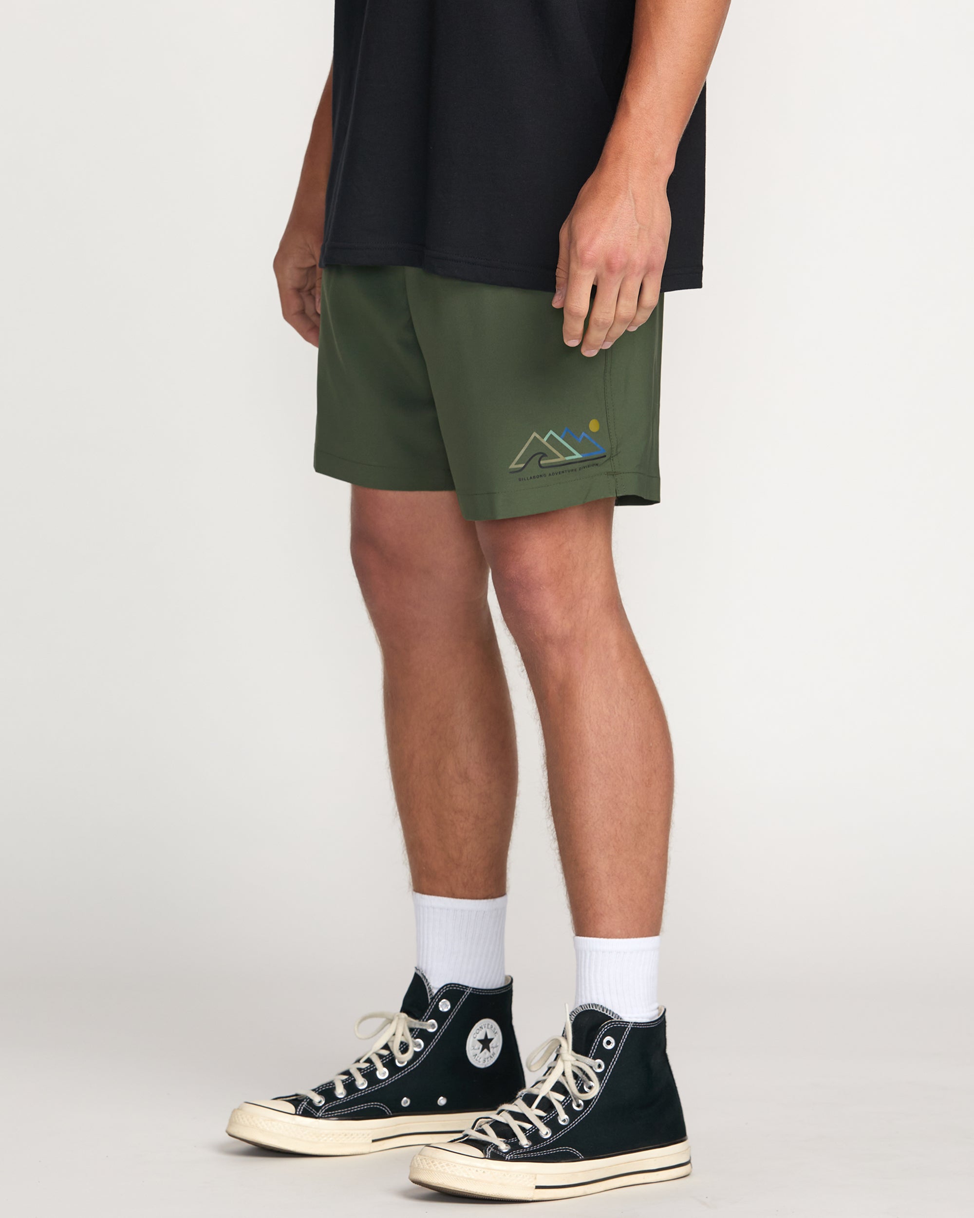 Surftrek Elastic Submersible 17 Hybrid Shorts - Dark Military - Image 6