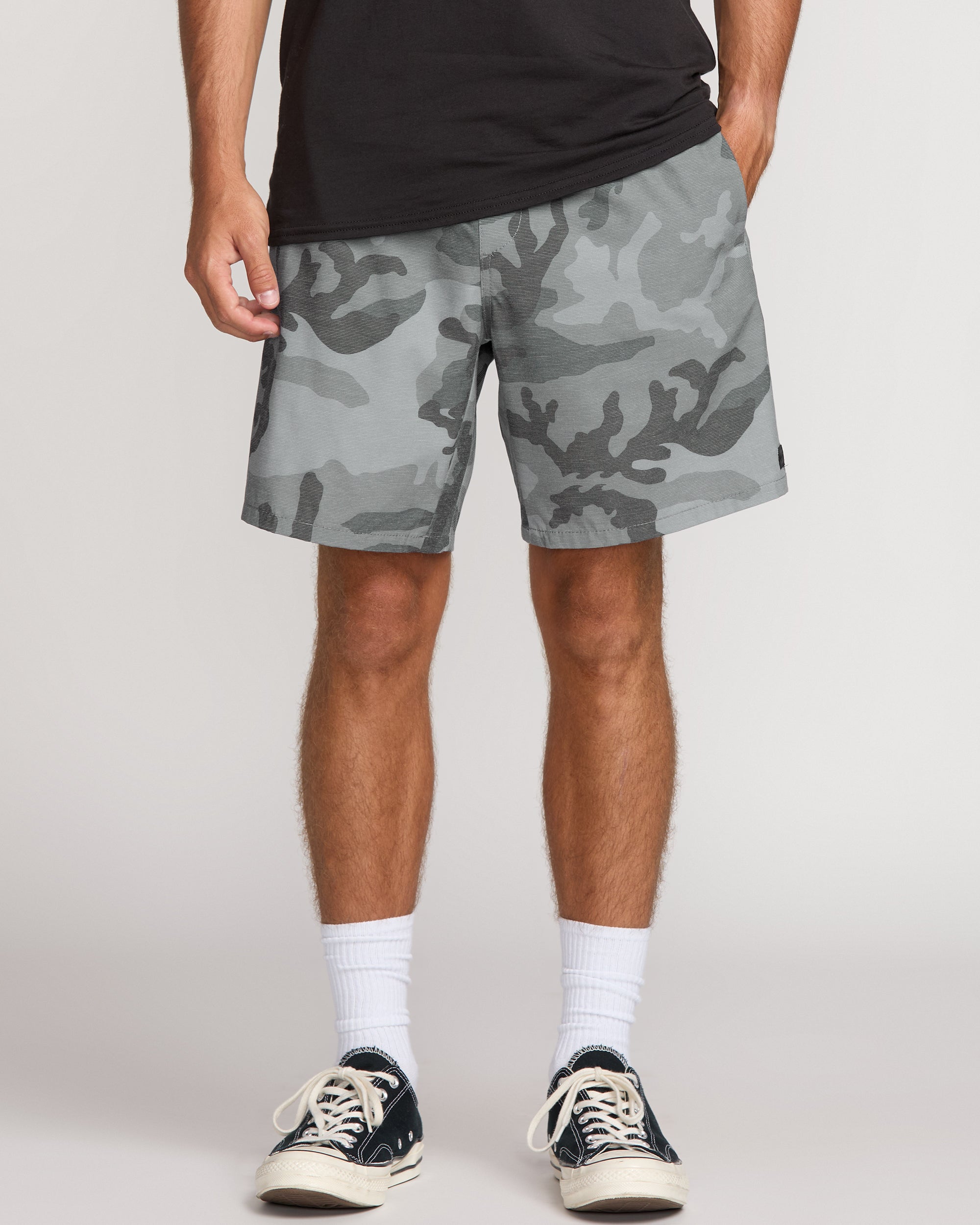 Crossfire Elastic Submersible 18 Hybrid Shorts - Black Camo
