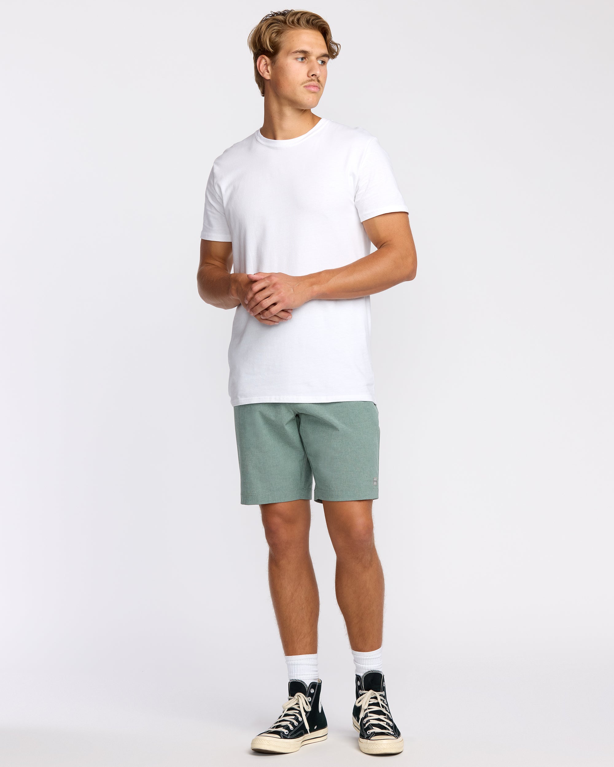 Crossfire Submersible 19 Hybrid Shorts - Green Ash - Image 2