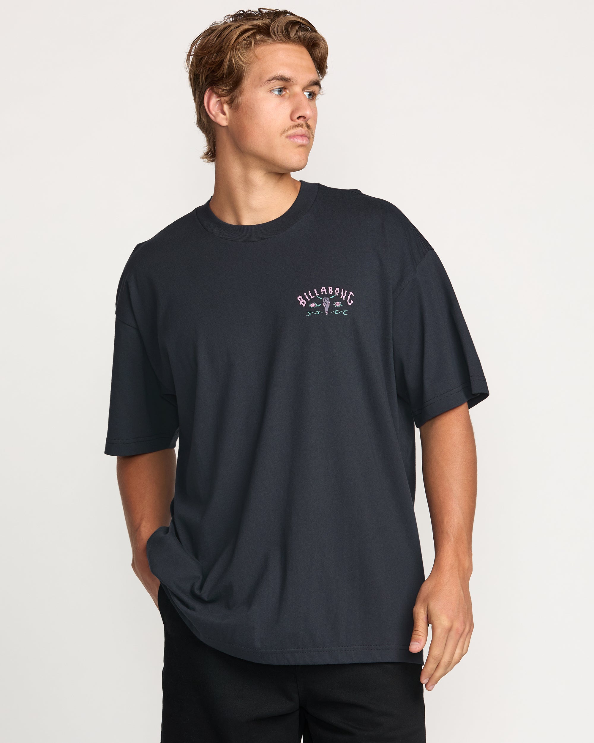 Raging Bull Regular Tee - Washed Black - Image 2