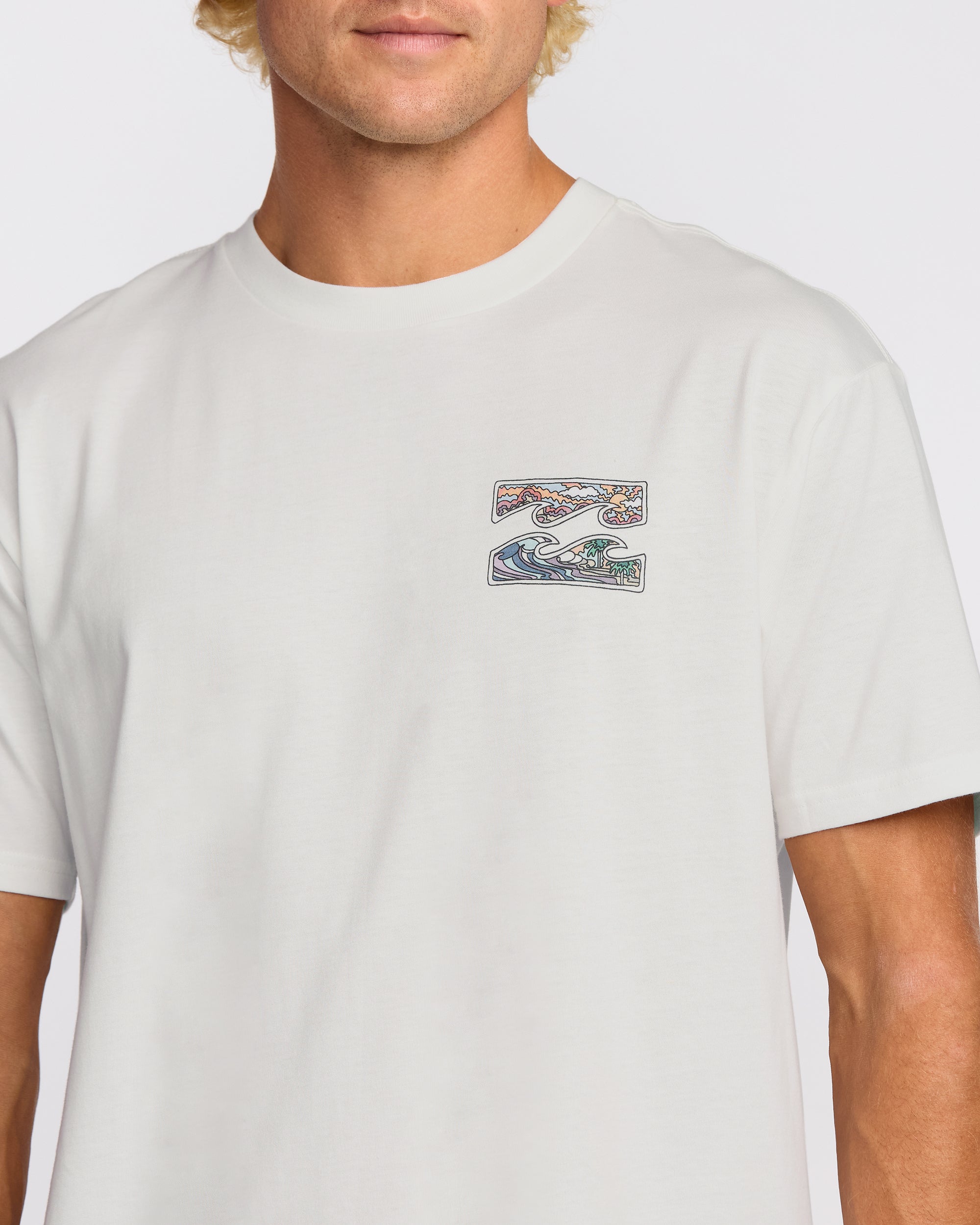 Crayon Wave Premium Short Sleeve T-Shirt - Off White - Image 5