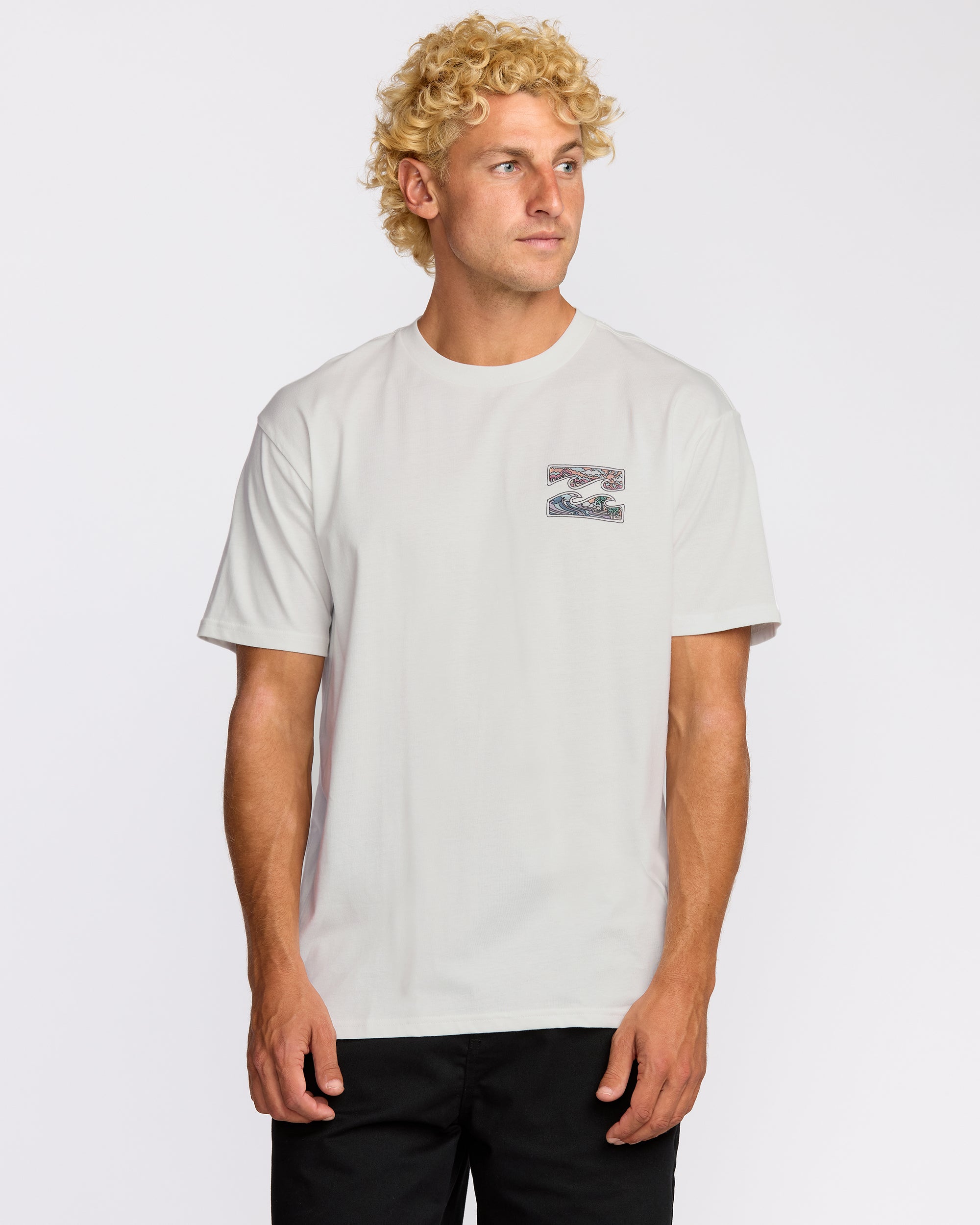 Crayon Wave Premium Short Sleeve T-Shirt - Off White - Image 2