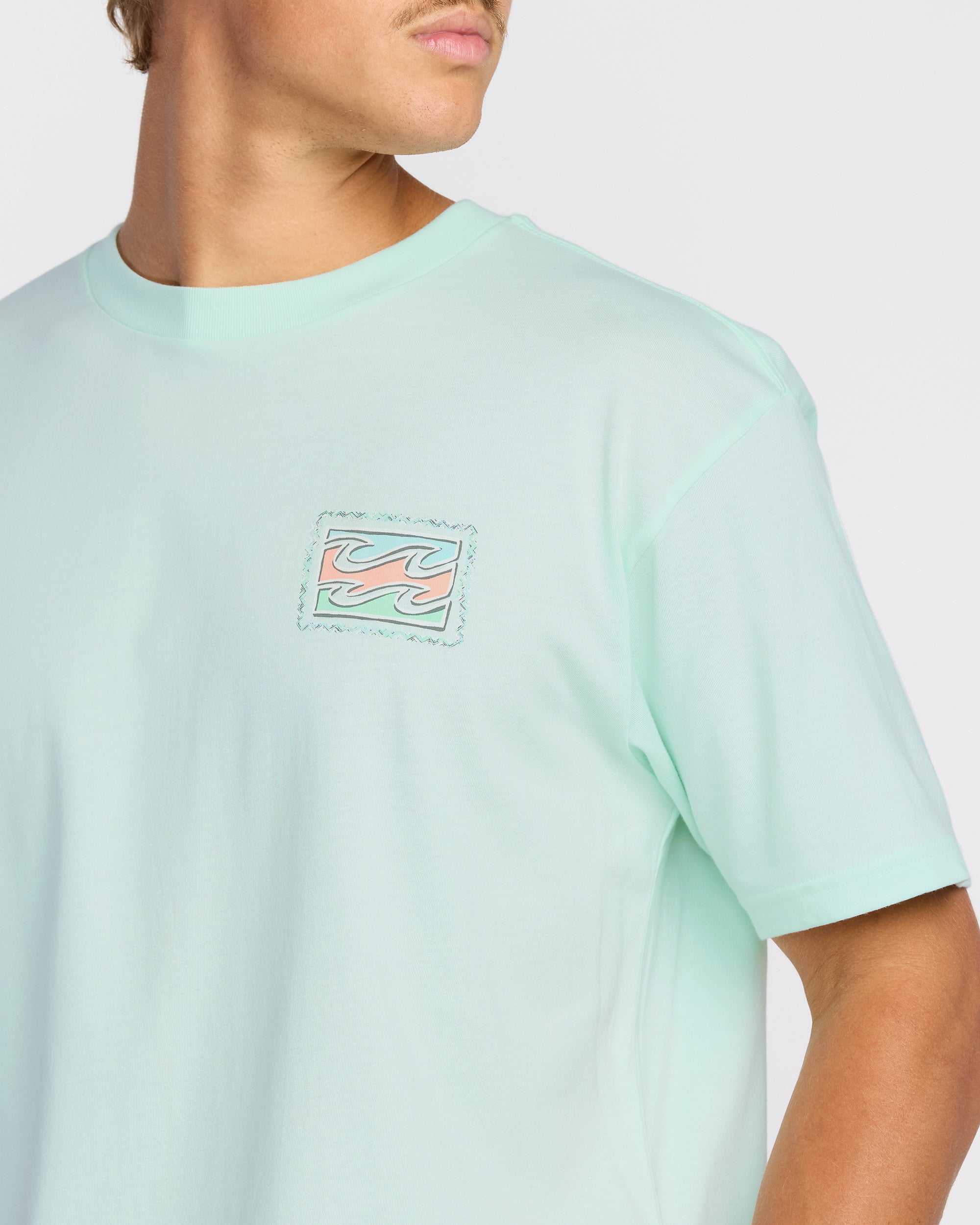 Crayon Wave Premium Short Sleeve T-Shirt - Sea Glass - Image 5