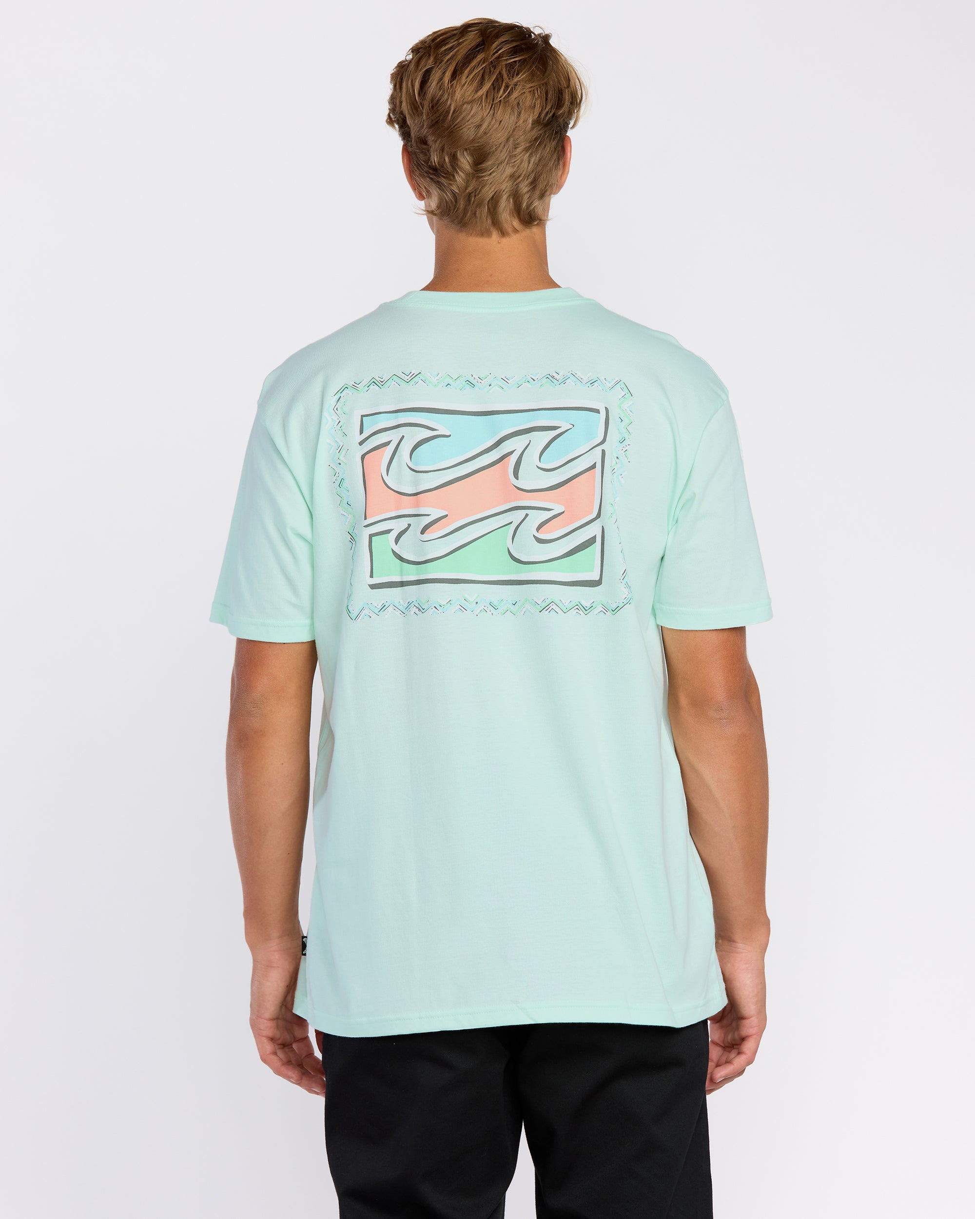 Crayon Wave Premium Short Sleeve T-Shirt - Sea Glass - Image 2