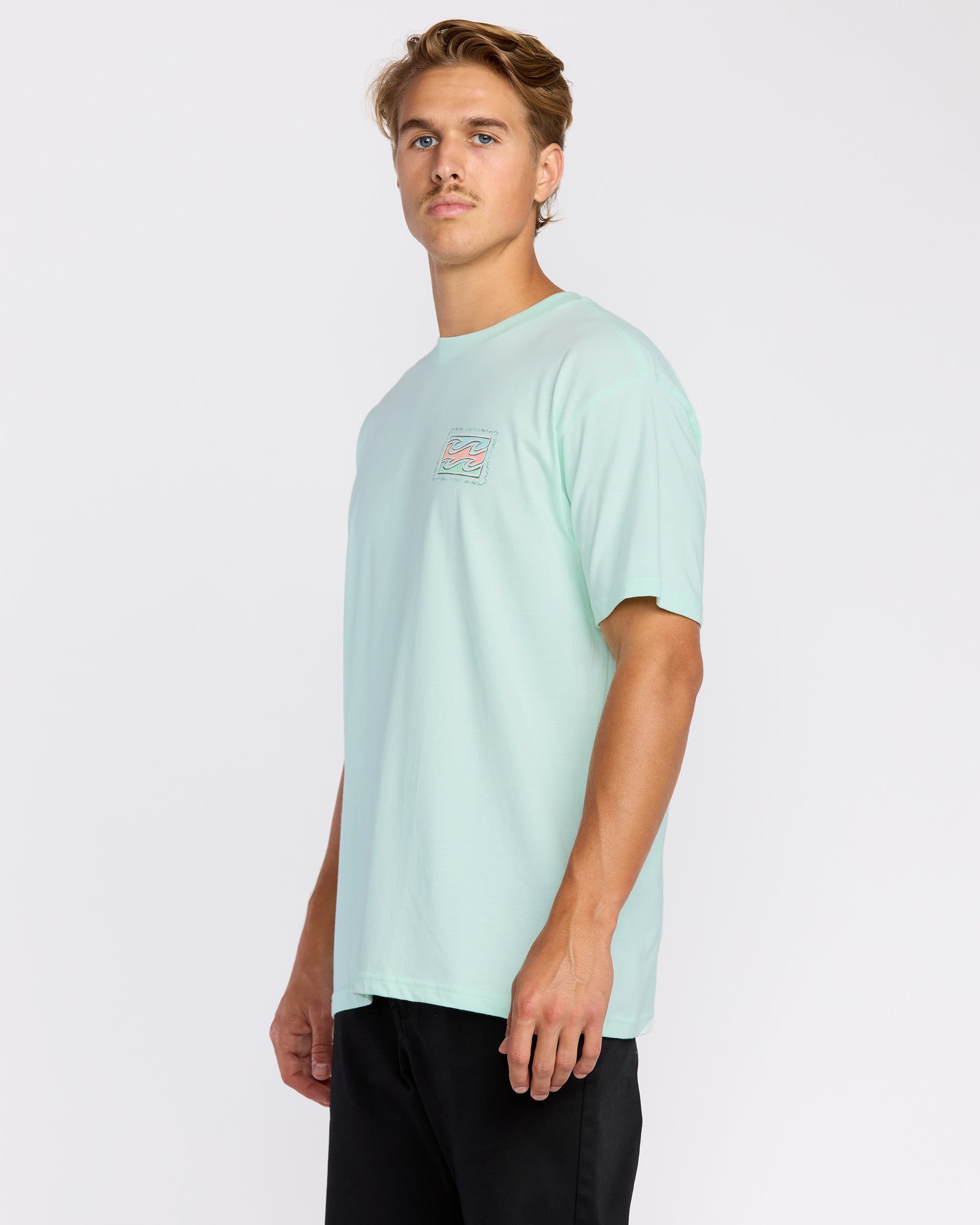 Crayon Wave Premium Short Sleeve T-Shirt - Sea Glass - Image 3