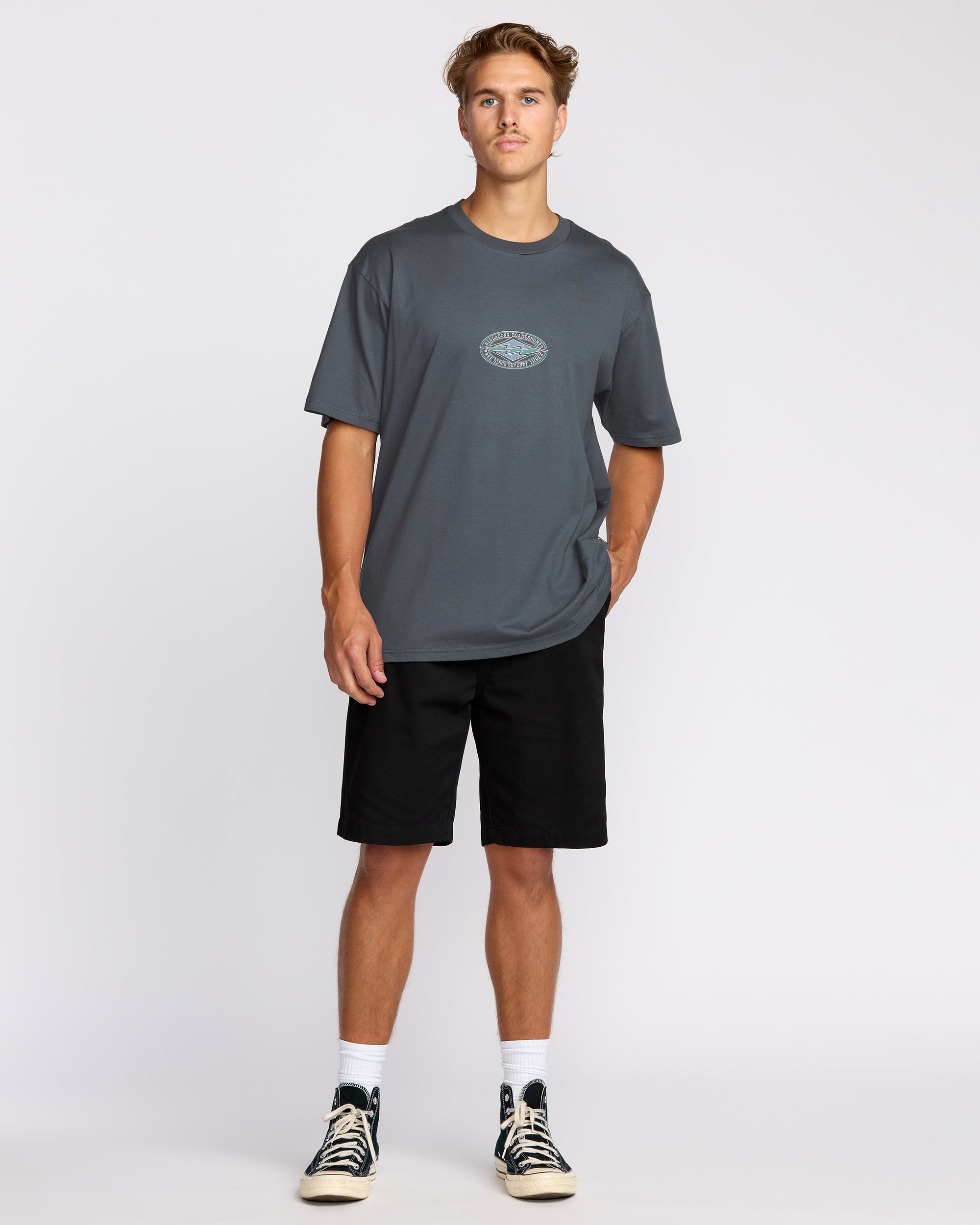 Rotor Diamond Regular Short Sleeve T-Shirt - Midnight Blue - Image 4