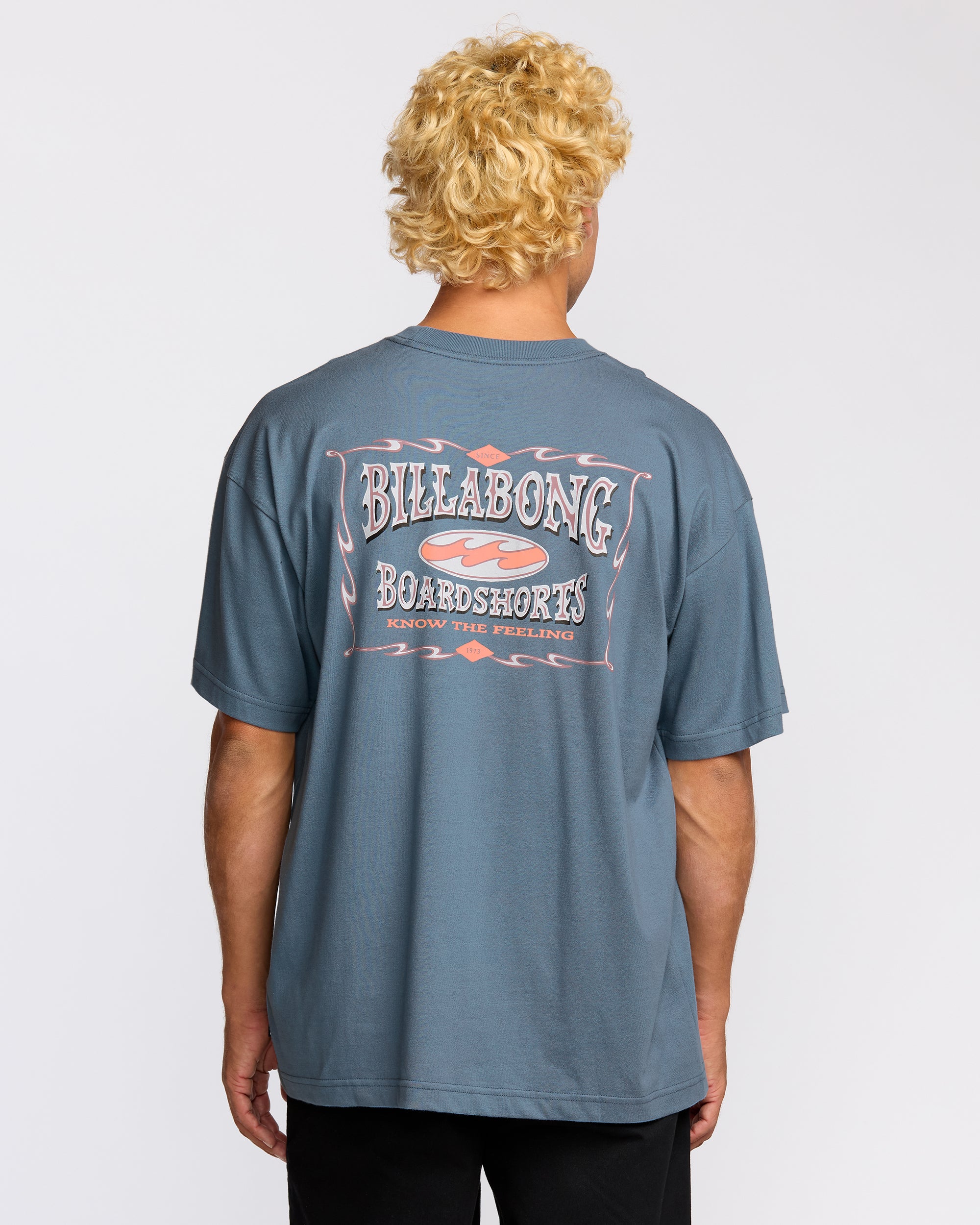 Double Spread OG Short Sleeve T-Shirt - Steel Blue - Image 3