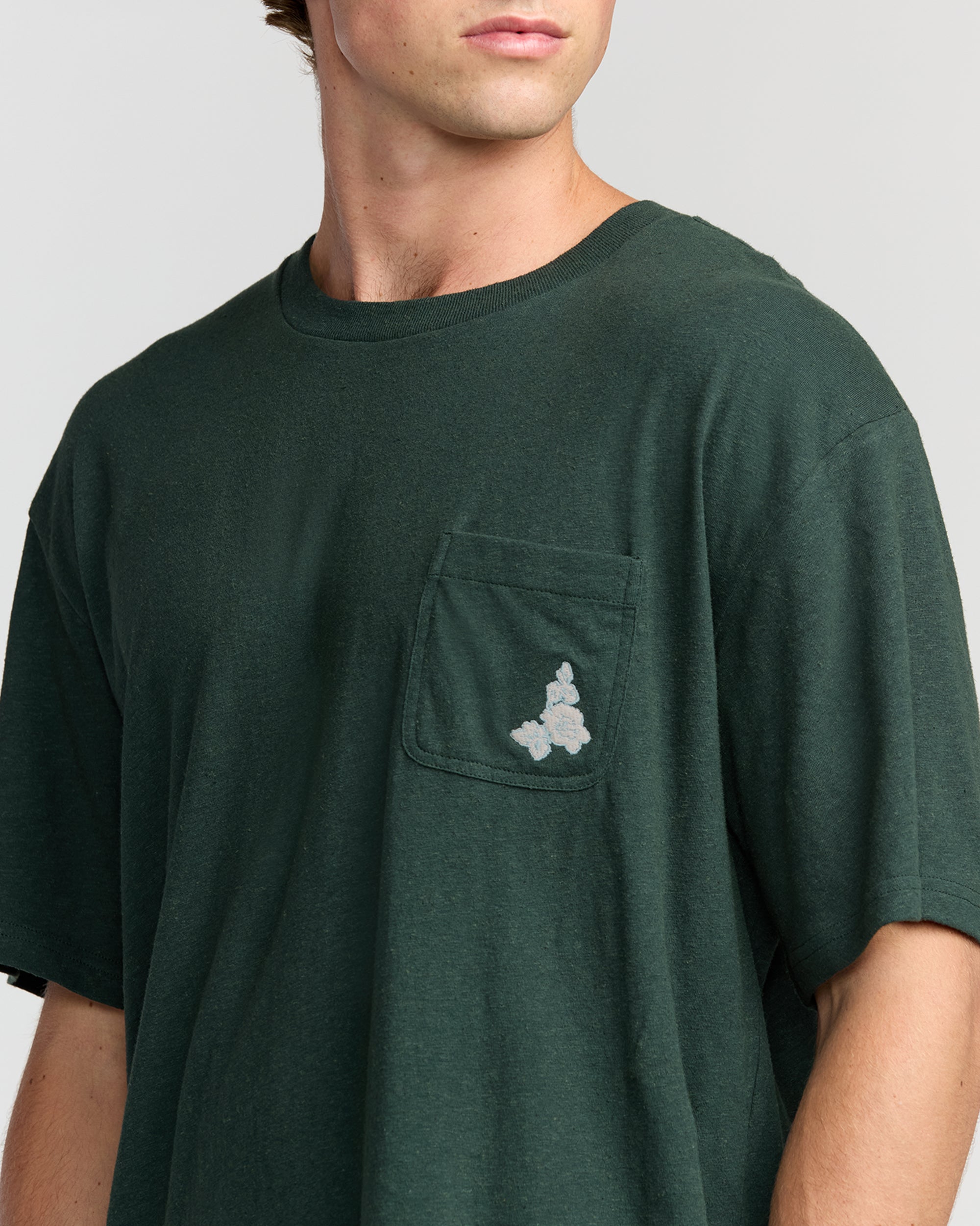 Austin Garage Regular Pocket Short Sleeve T-Shirt - Teal - Image 5