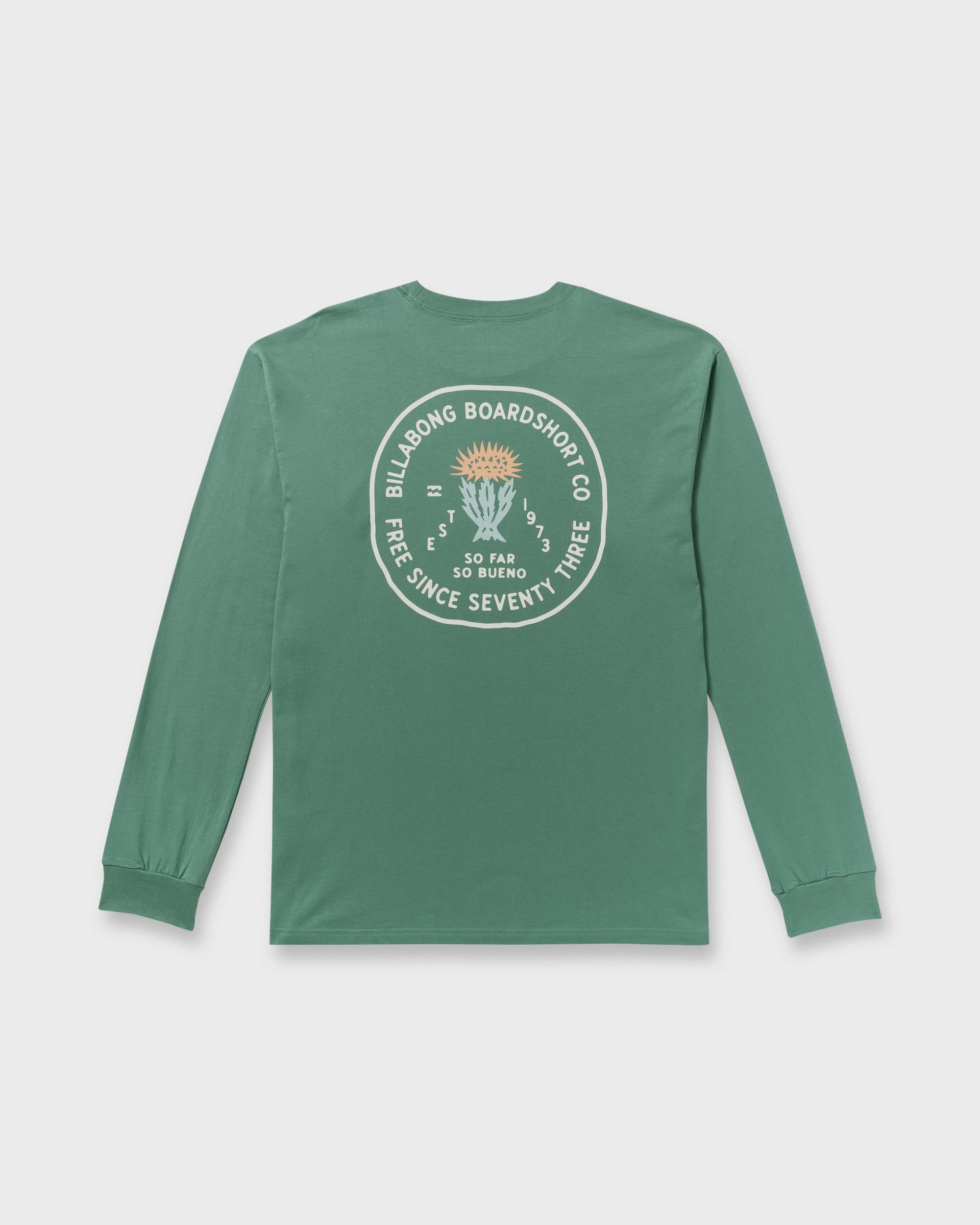Desert Flower Regular Long Sleeve T-Shirt - Sage Green - Image 7