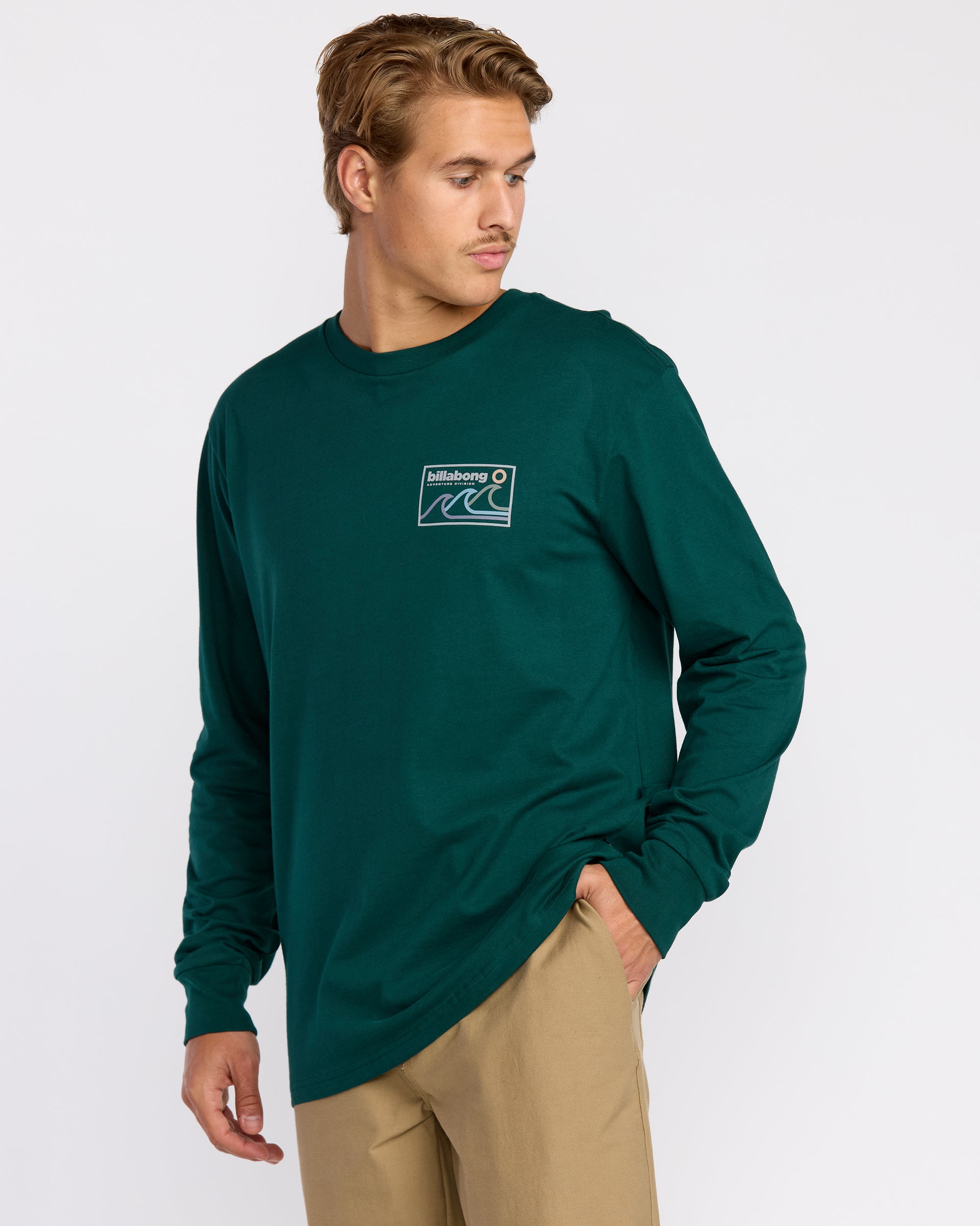 Range A/Div Long Sleeve T-Shirt - Spruce Green - Image 3
