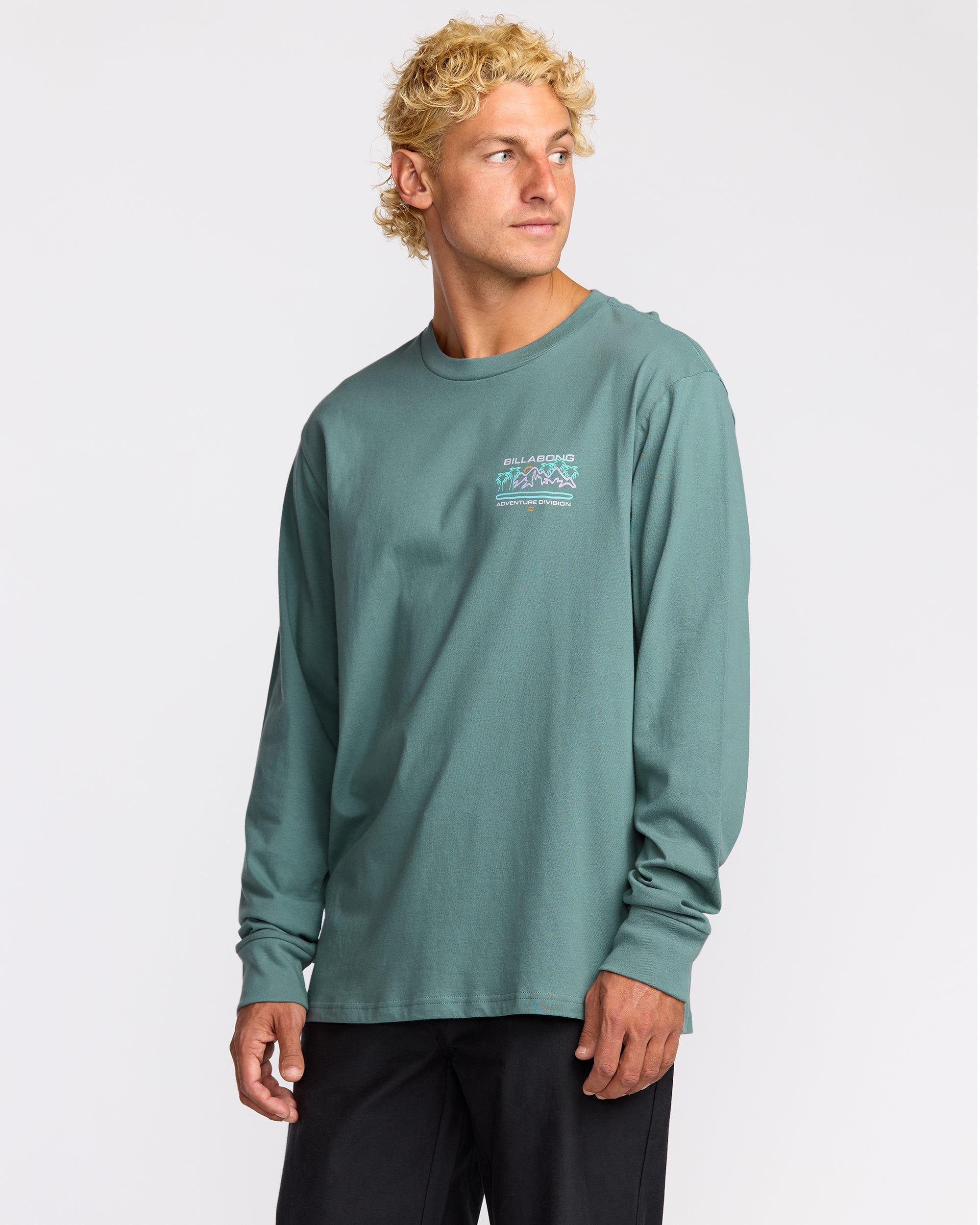 Coastal Range A/Div Long Sleeve T-Shirt - Sea Blue - Image 3